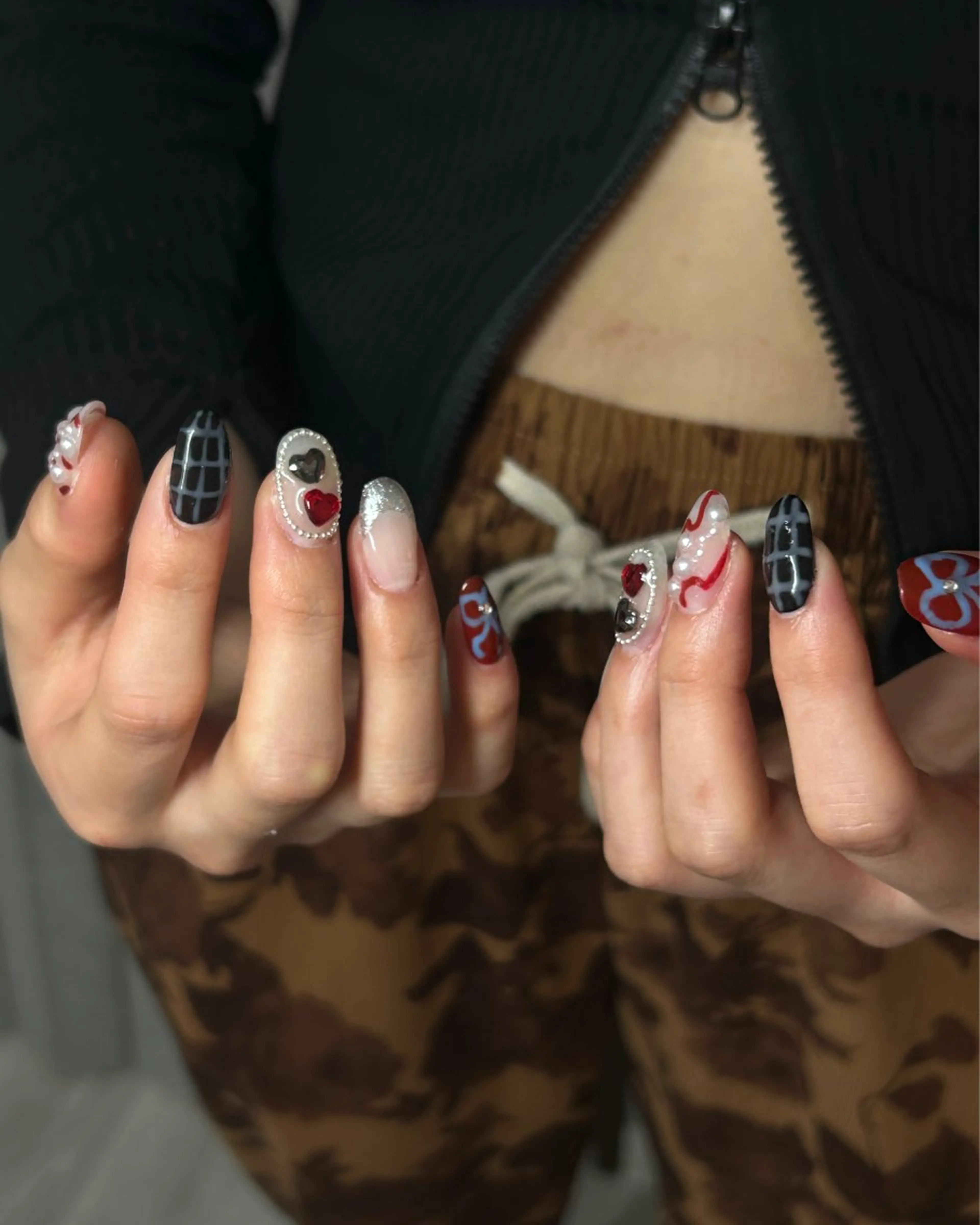 ネイル ハンドネイル Haluca 長さ出し🍀のネイルデザイン