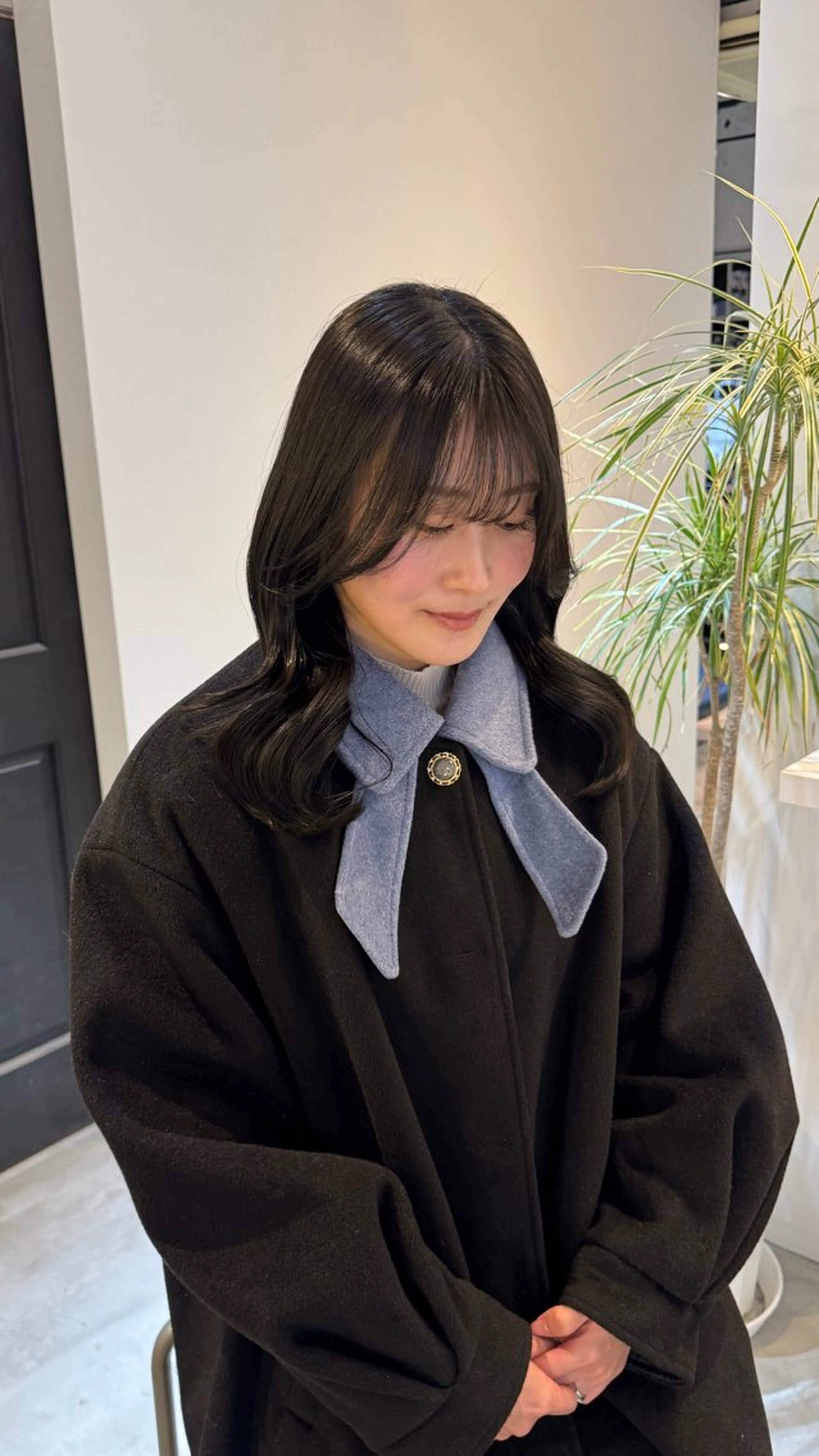 セミロング カラー グレージュ オリーブグレージュ オリーブグレー ヘアカラー トリートメント 華奈/オリーブ/ ベージュ/抜け感🥣のヘアスタイル