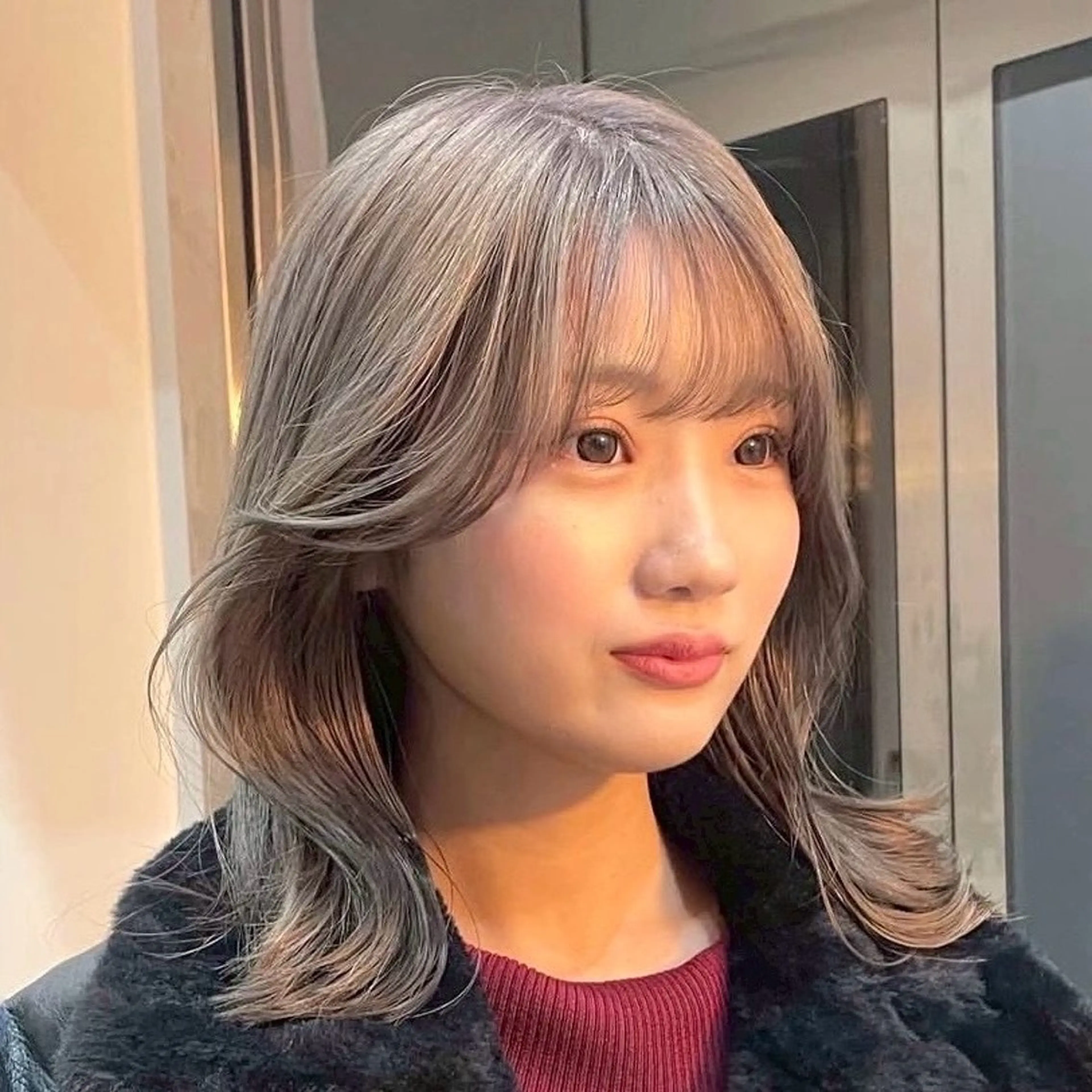 ミディアム カット ヘアカラー 🌺ハイトーン/レイ ヤーカット🌺チャンのヘアスタイル