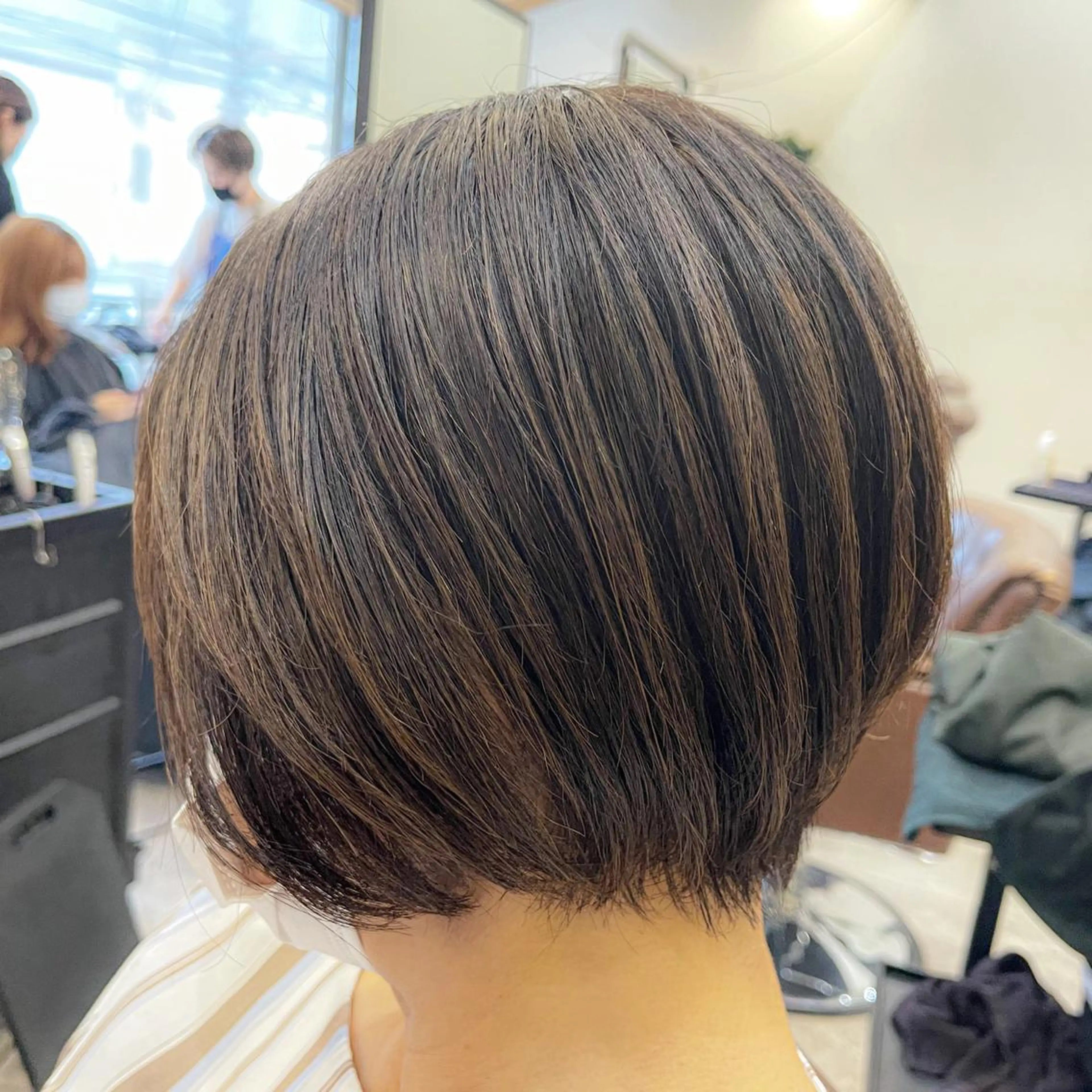 ショート カラー ショートボブ ボブ ミセス ショートヘア OAK溝の口 𖠋SHINYAのヘアスタイル