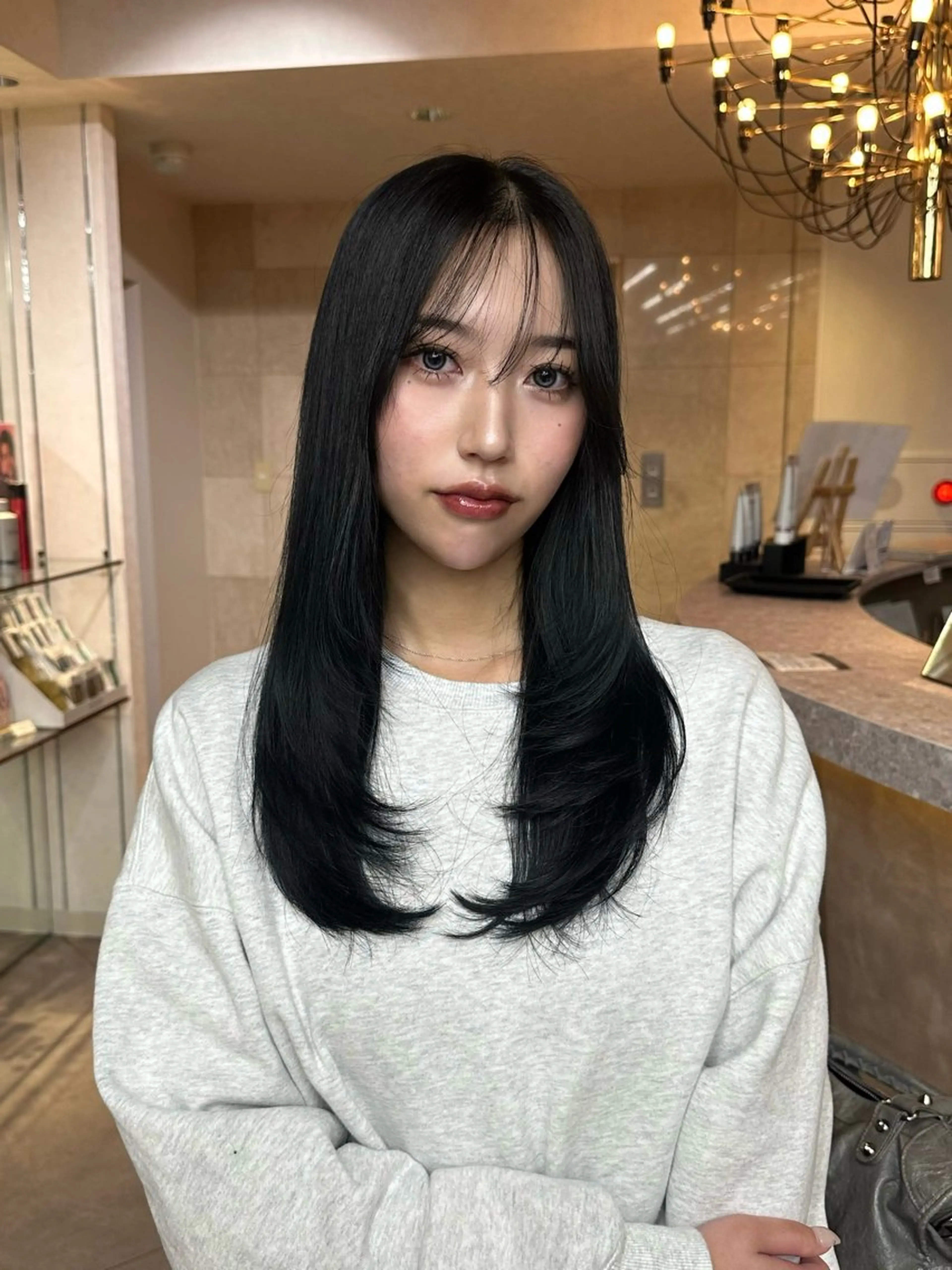 【ミニモ特別価格🩶】カット＋カラー+トリートメント🌺【髪質改善/艶髪/韓国風】の写真