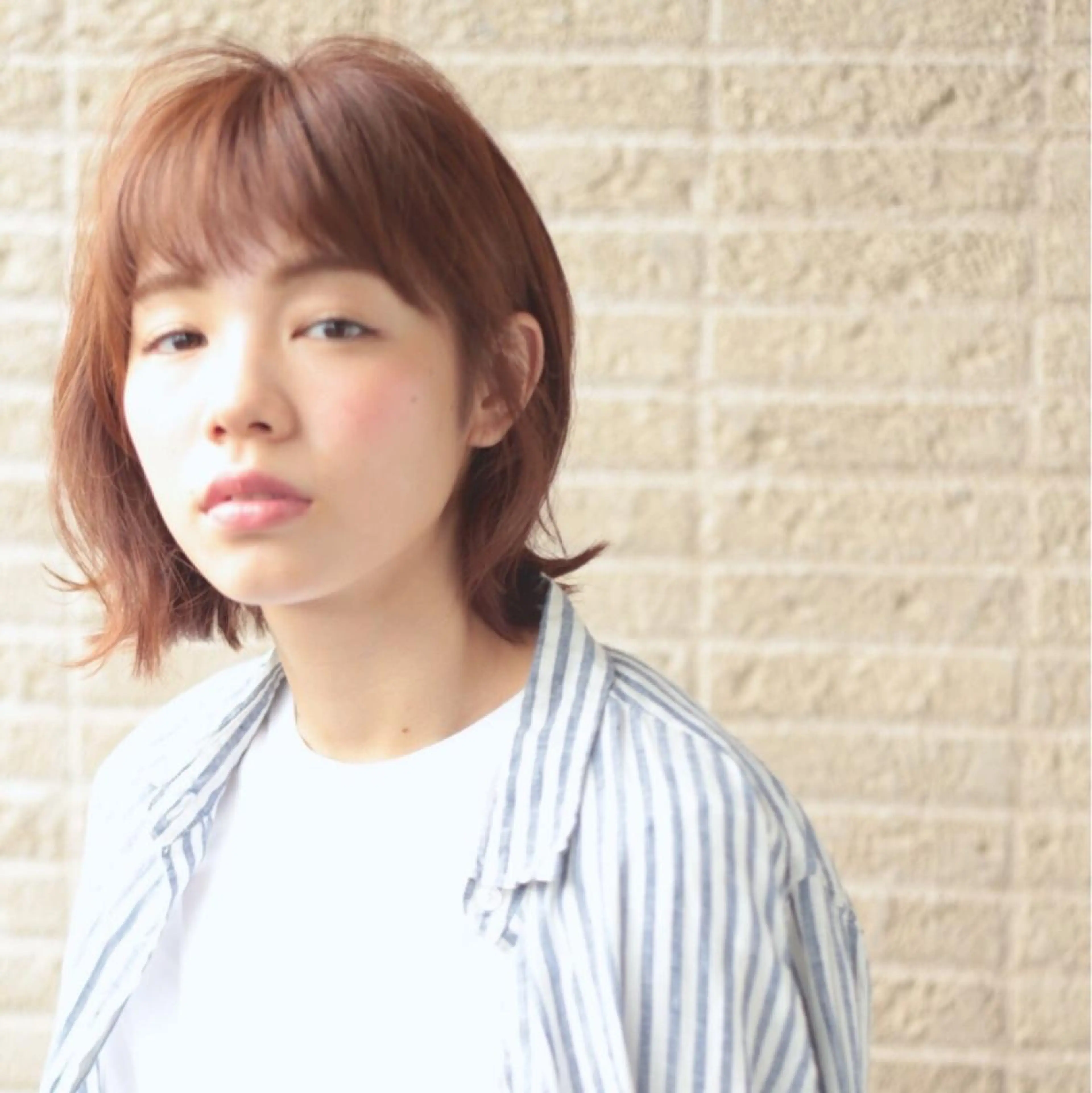 ミディアム 松島 涼花のヘアスタイル