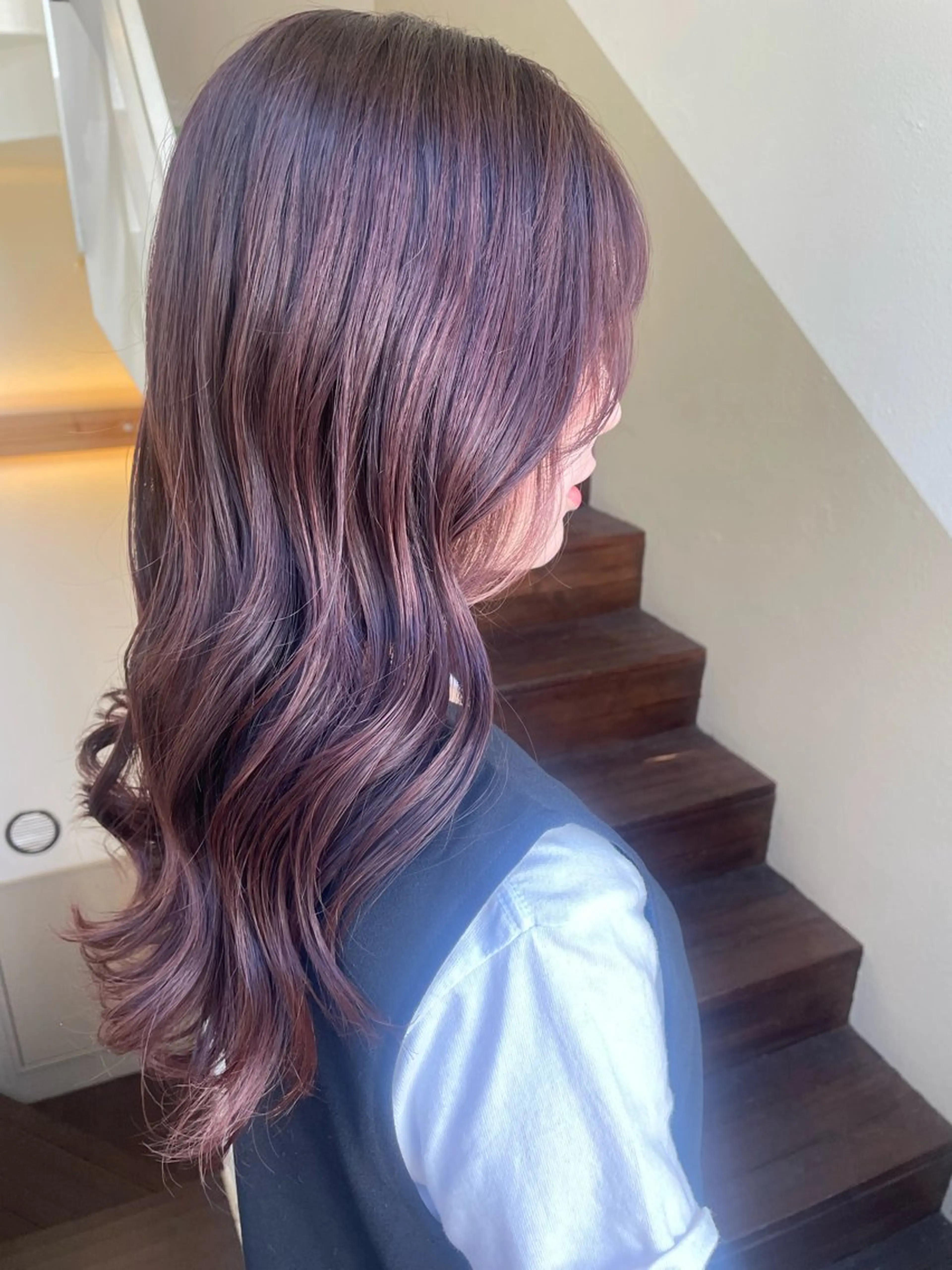 カラー ハイライトカラー ラベンダーカラー ピンクカラー ピンクラベンダー ヘアカラー RuedeNoel/ 西川 絢音のヘアスタイル