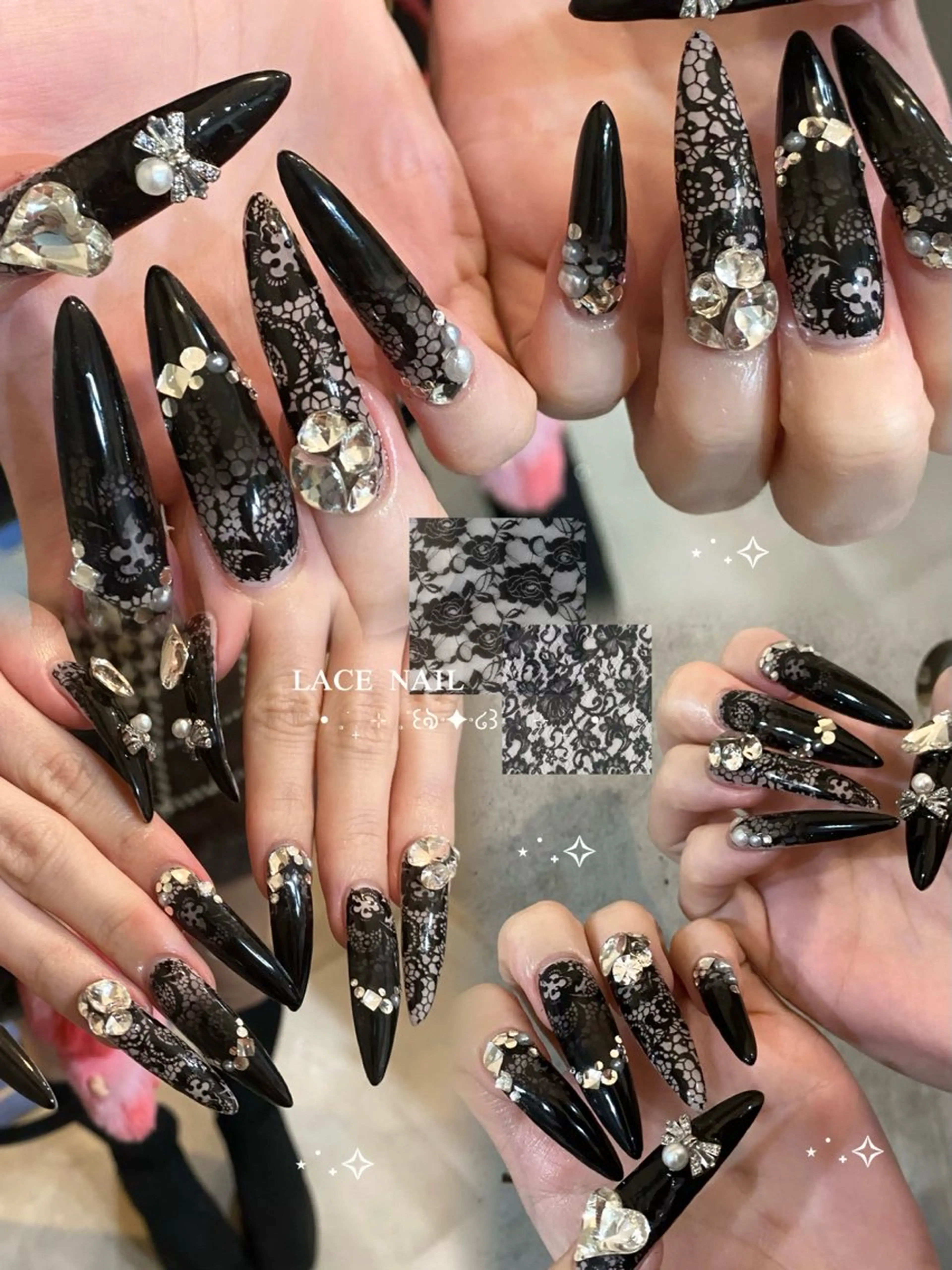 ネイル ロングネイル スーパーロングネイル ハンドネイル 🎀FLORANZ 🎀MIKAのネイルデザイン