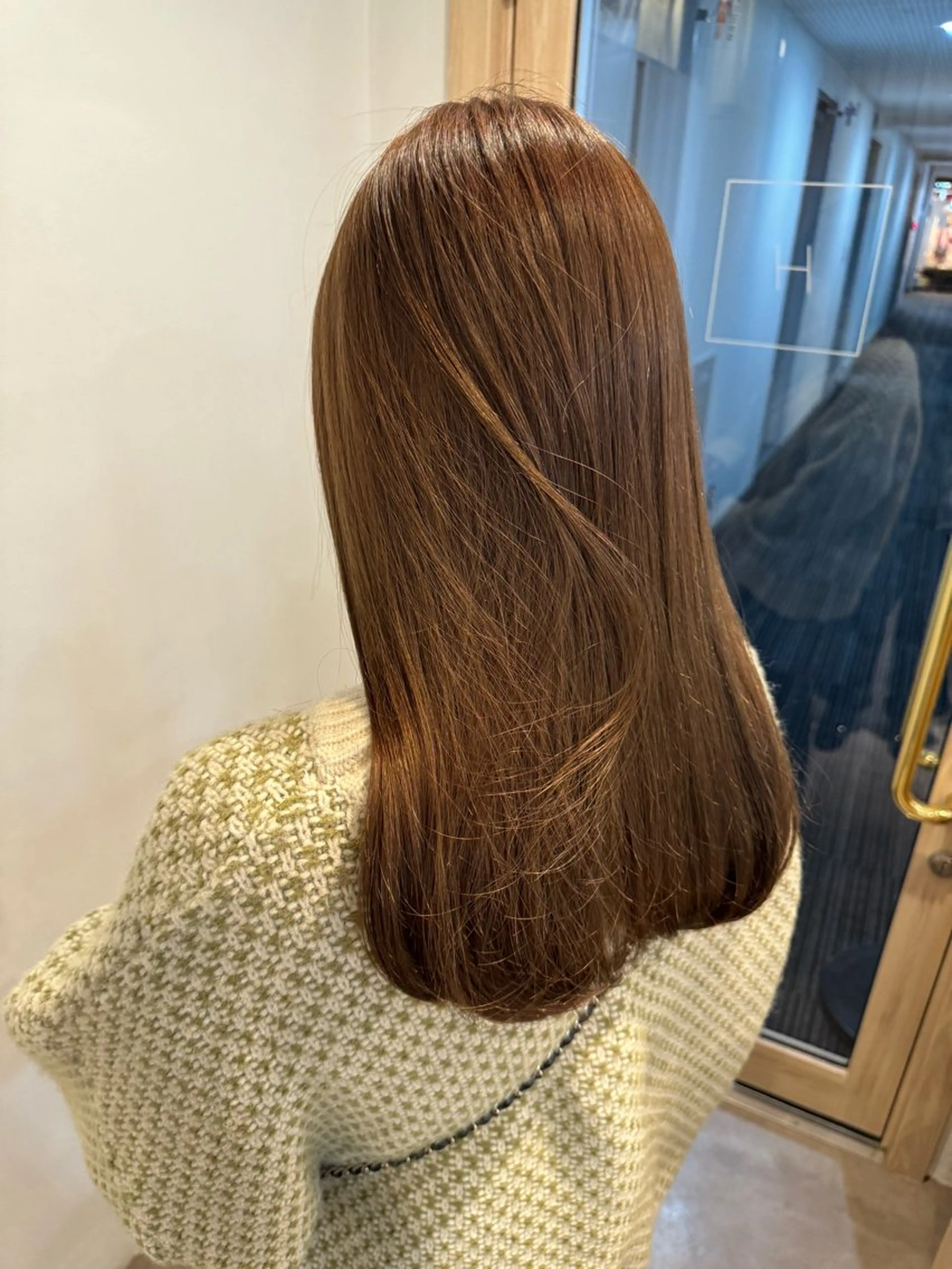 ロング カラー レイヤーカット ボブパーマNo.1のヘアスタイル