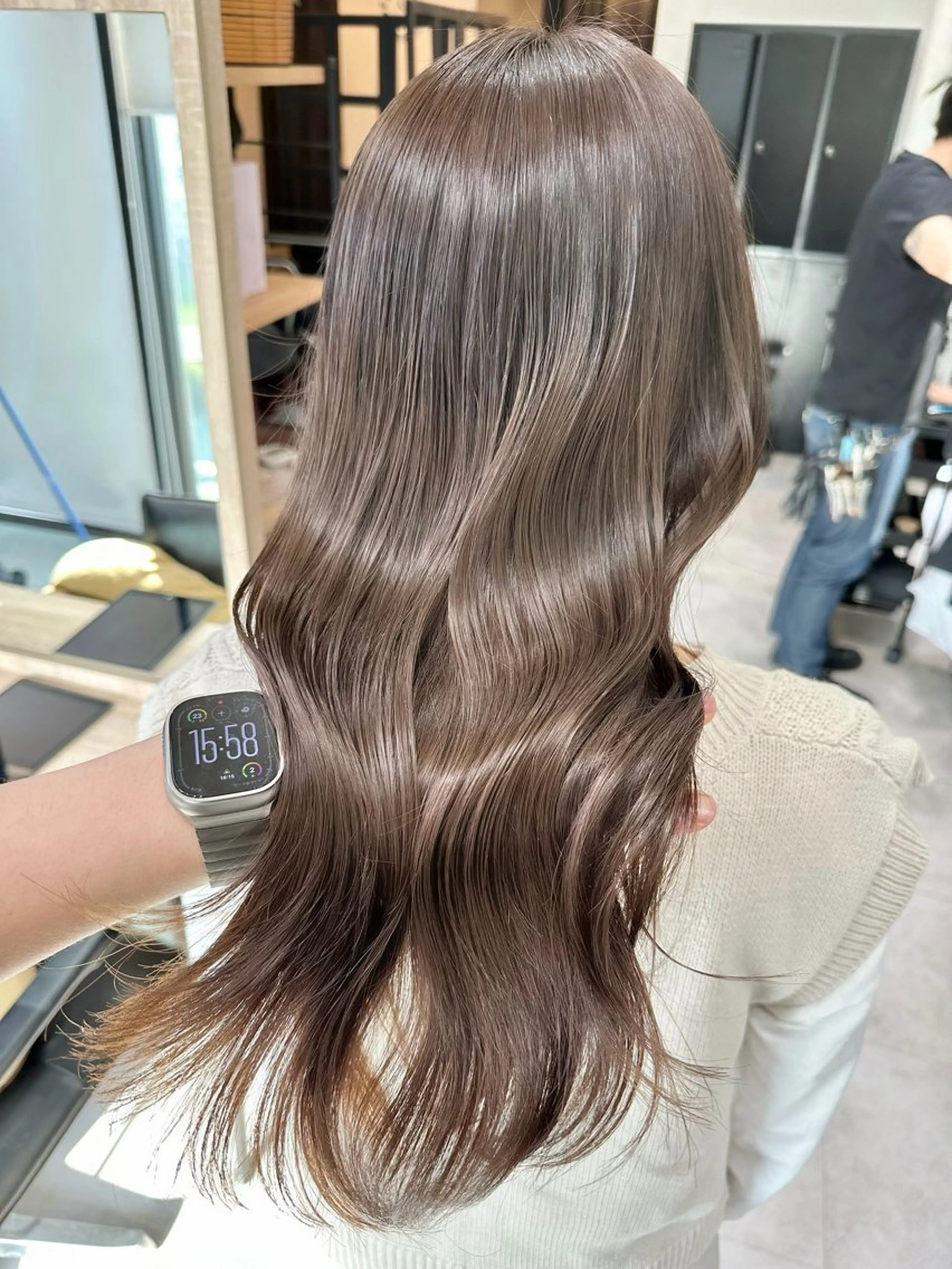 セミロング カット ヘアカラー トリートメント ✨透明感カラー/縮毛 恵比寿HAYATO✨のヘアスタイル