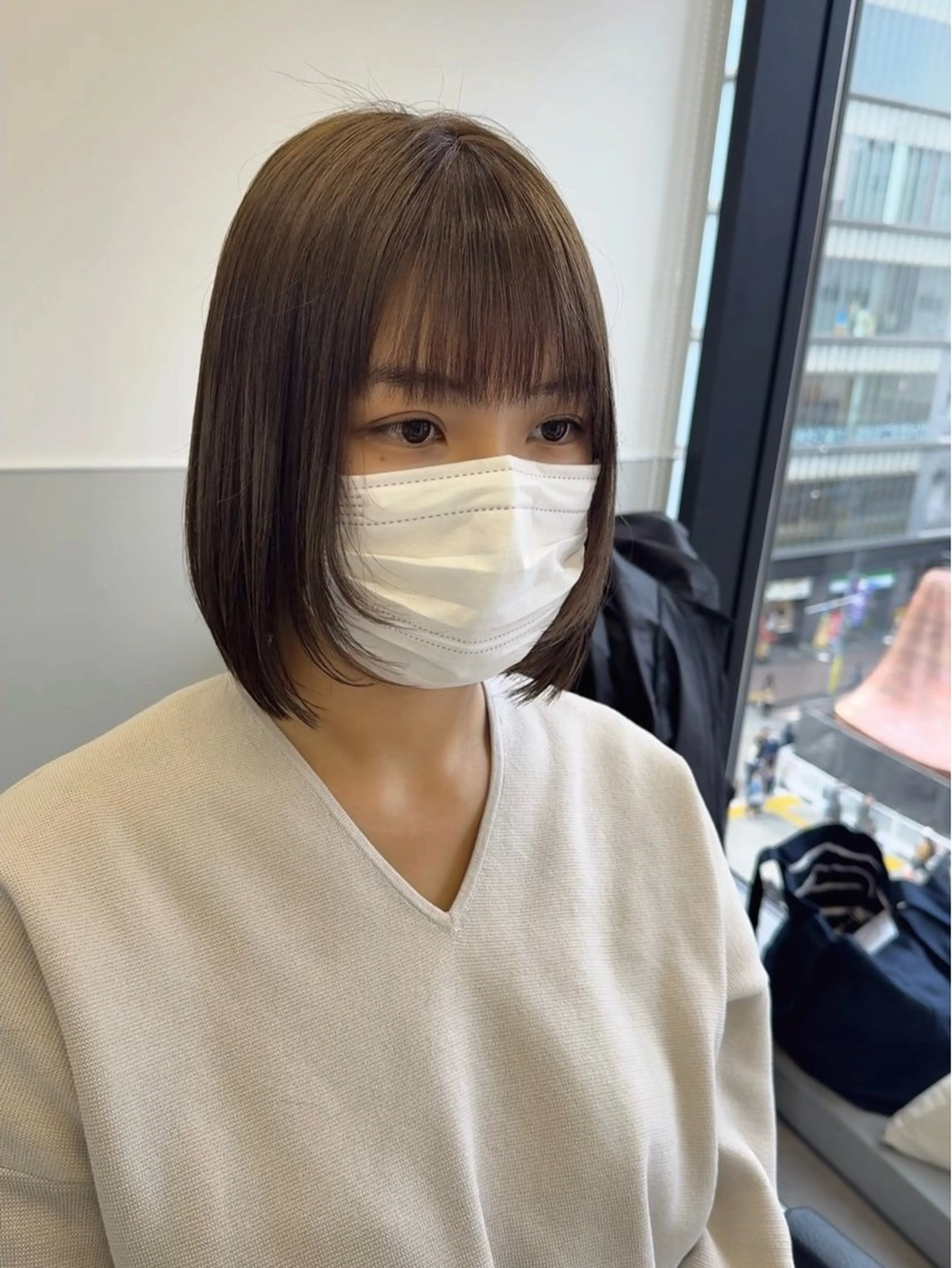 ミディアム ボブ ウルフカット カット ヘアカラー トリートメント GO TODAY シェアサロン 町田店所属・韓国ヘア🇰🇷 スズキのヘアスタイル