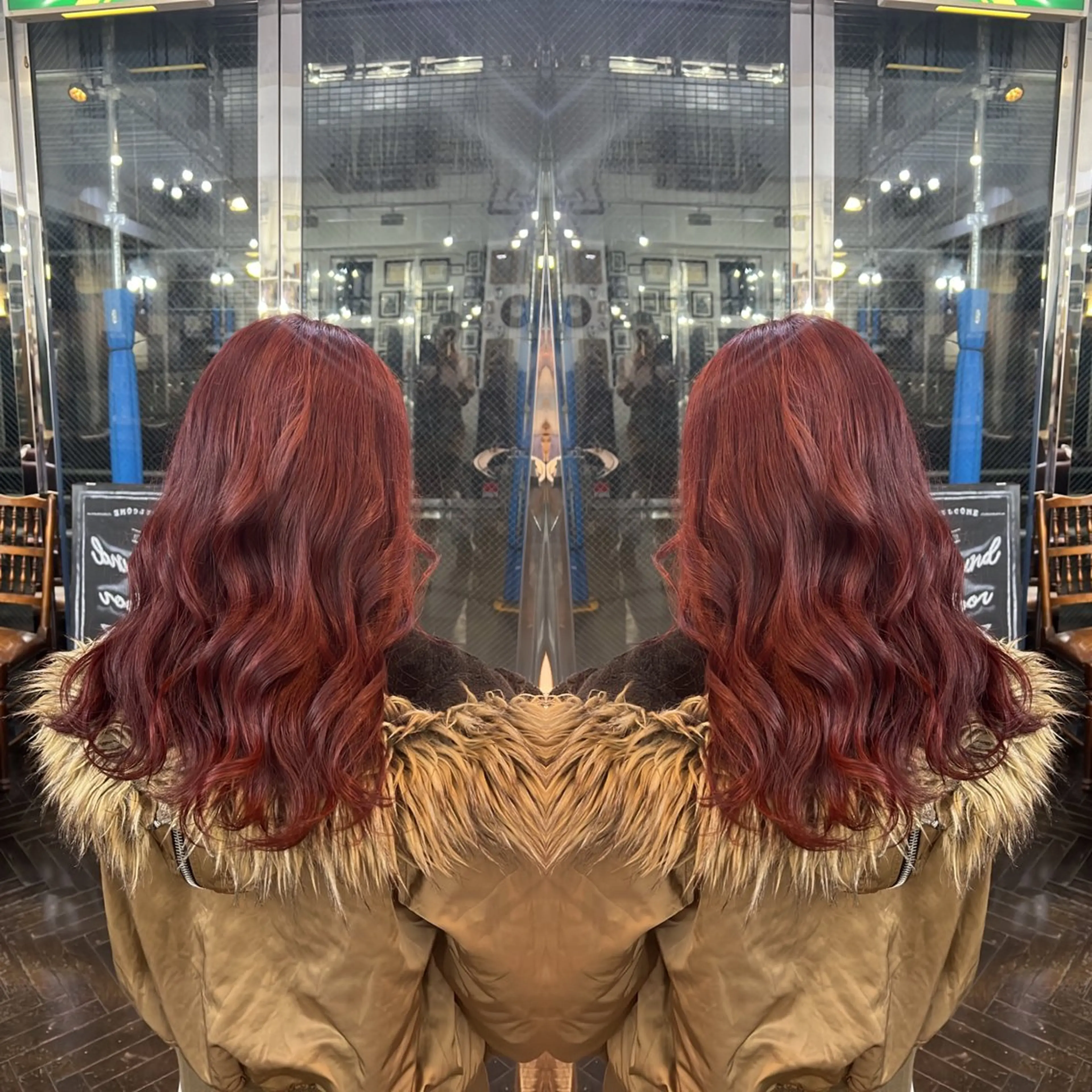 セミロング カラー レイヤー/ボブ/ ミニボブ/AOIのヘアスタイル