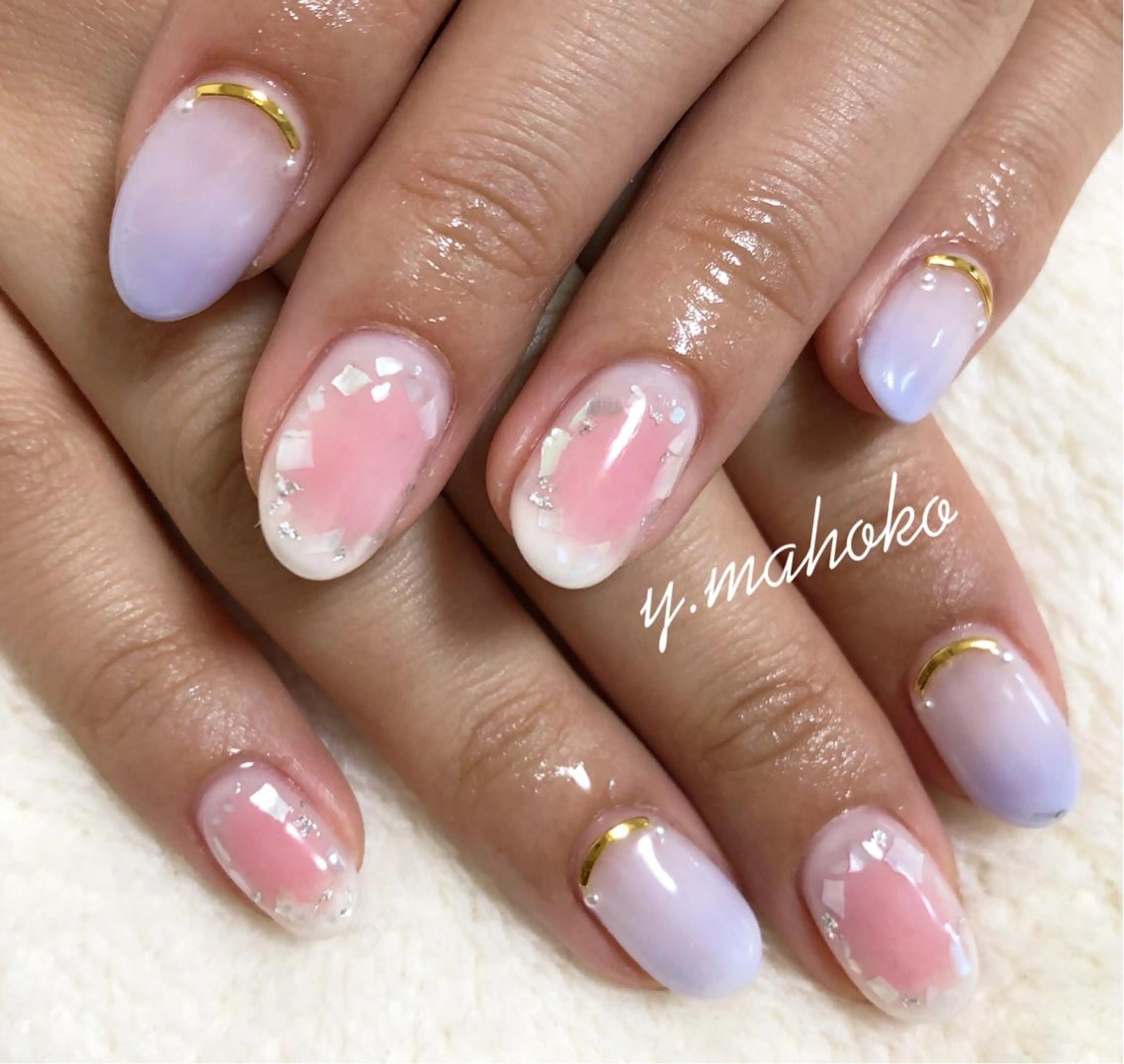 ネイル ハンドネイル She nail studio 原宿所属・パラジェル有/ スカルプ/mahoのネイルデザイン