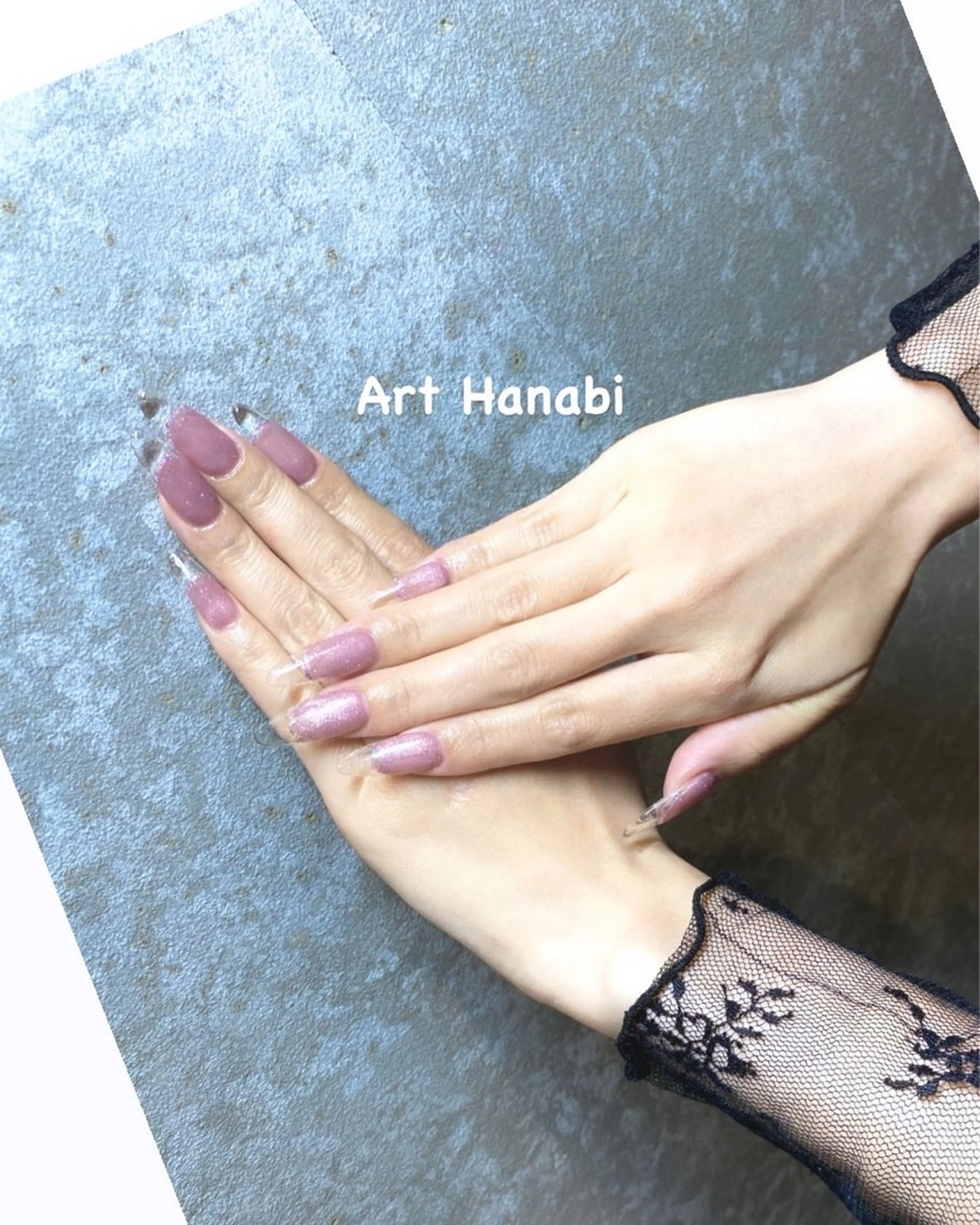 ネイル アートネイル クリアネイル フレンチネイル マグネットネイル ピンク ハンドネイル ハンドケア Art Hanabi所属・Art Hanabi ミリのネイルデザイン