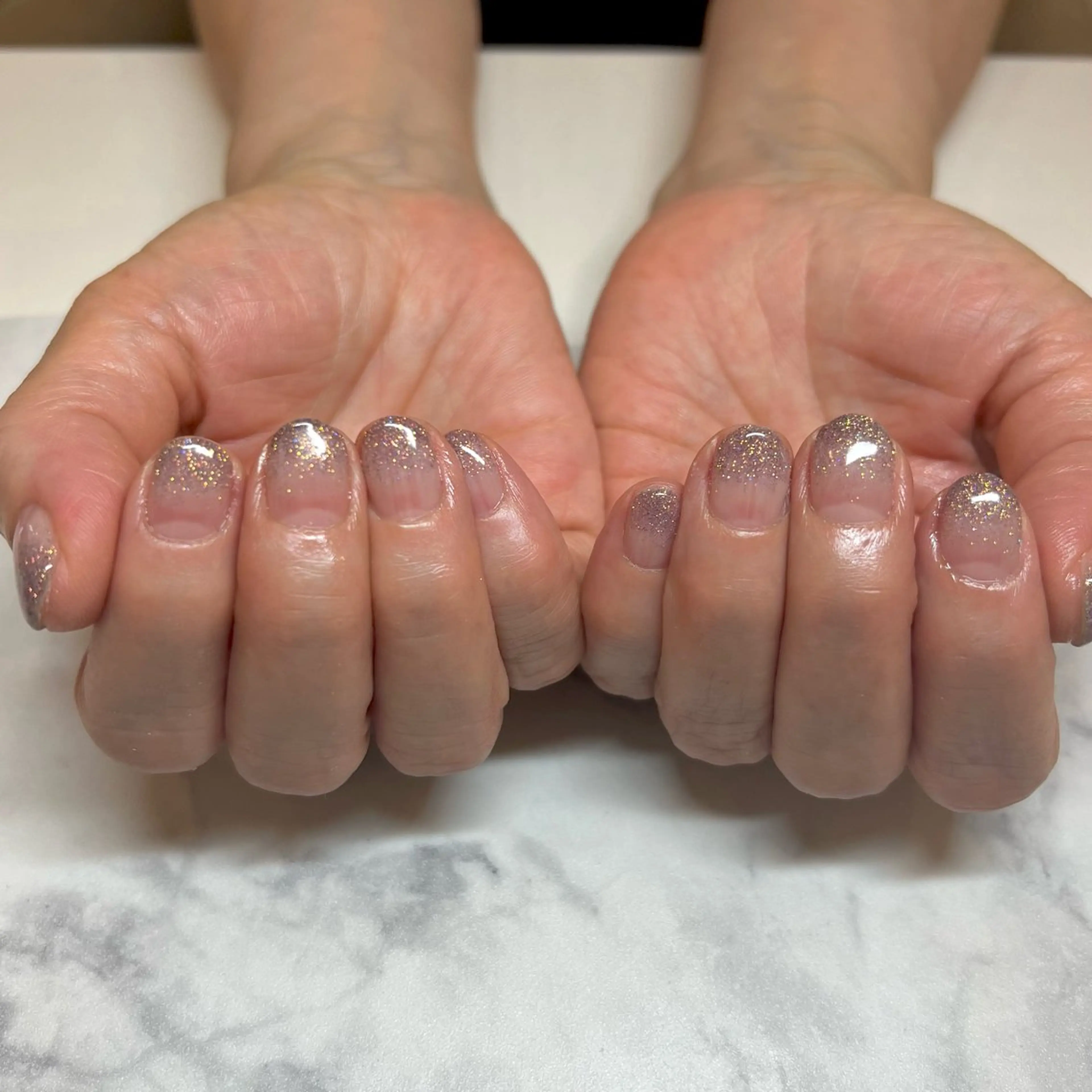 ネイル ラメ(グリッター) ラメグラデーション ハンドネイル ながやま ちえのその他イメージ