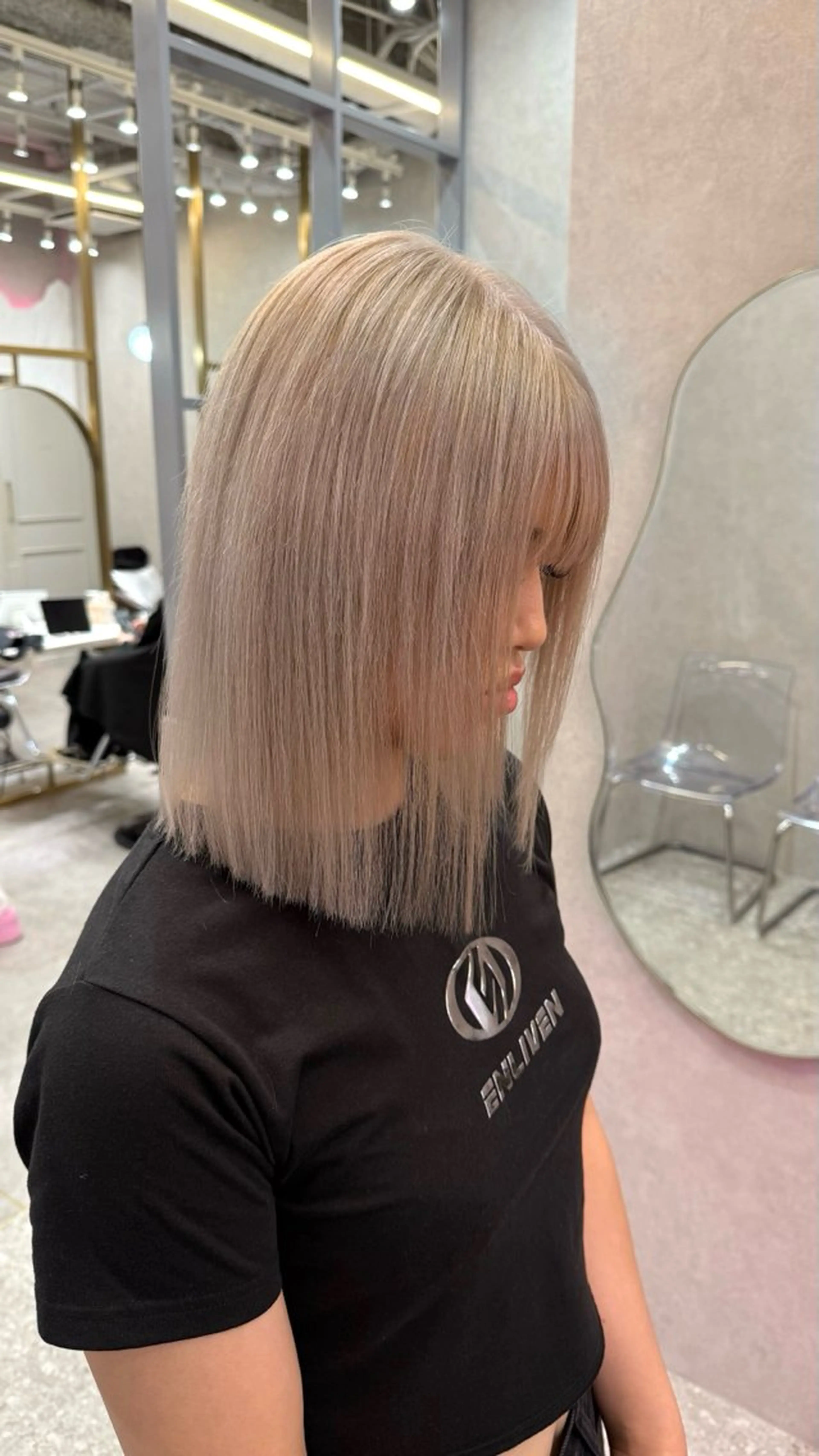 ショート カラー ヘアカラー トリートメント ヘッドスパ ヘアセット ダブルカラー 韓国レイヤーKYONのヘアスタイル