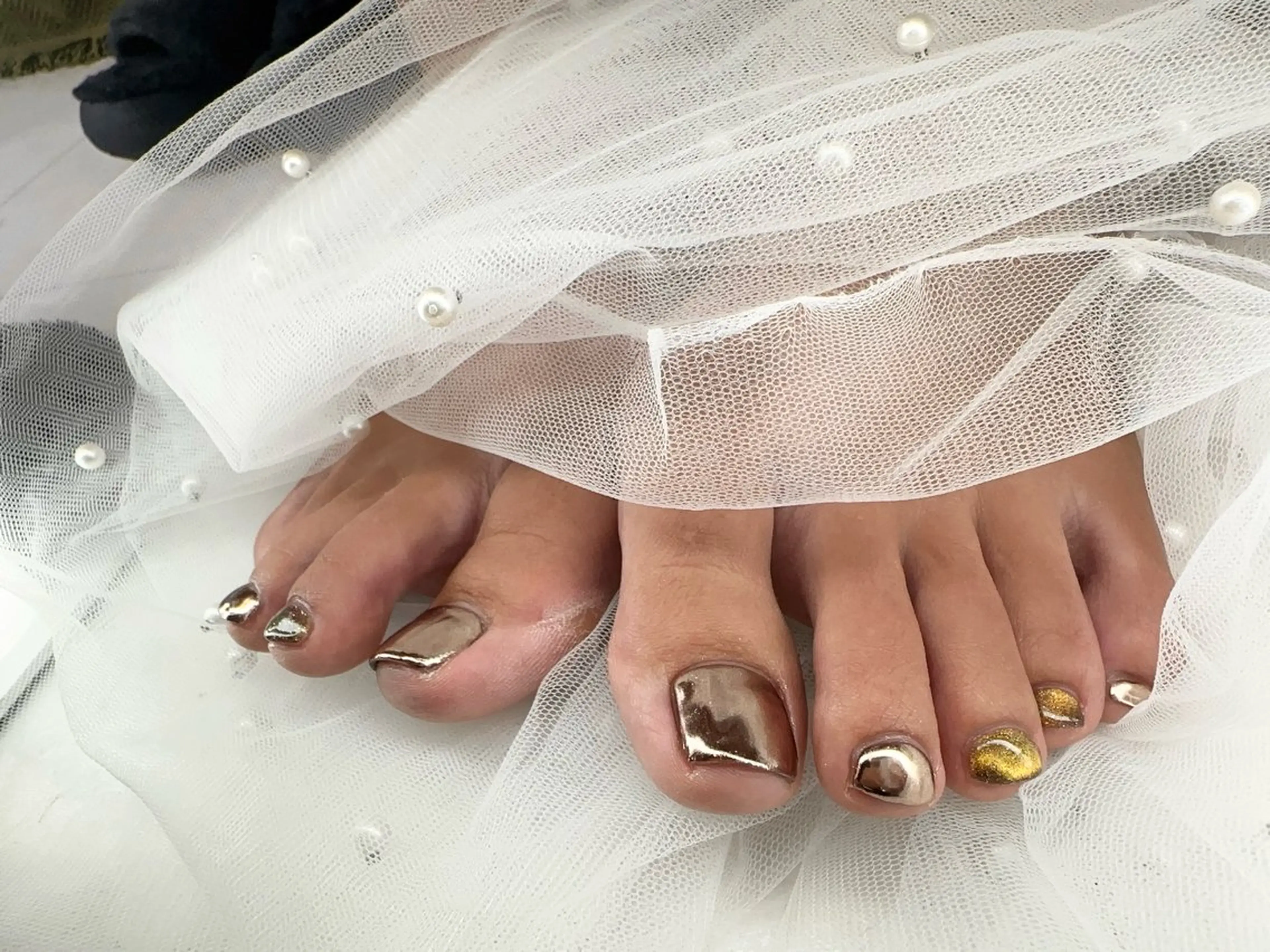 ネイル フットネイル マグネットネイル ミラーネイル Aicome所属・aicome senaのネイルデザイン