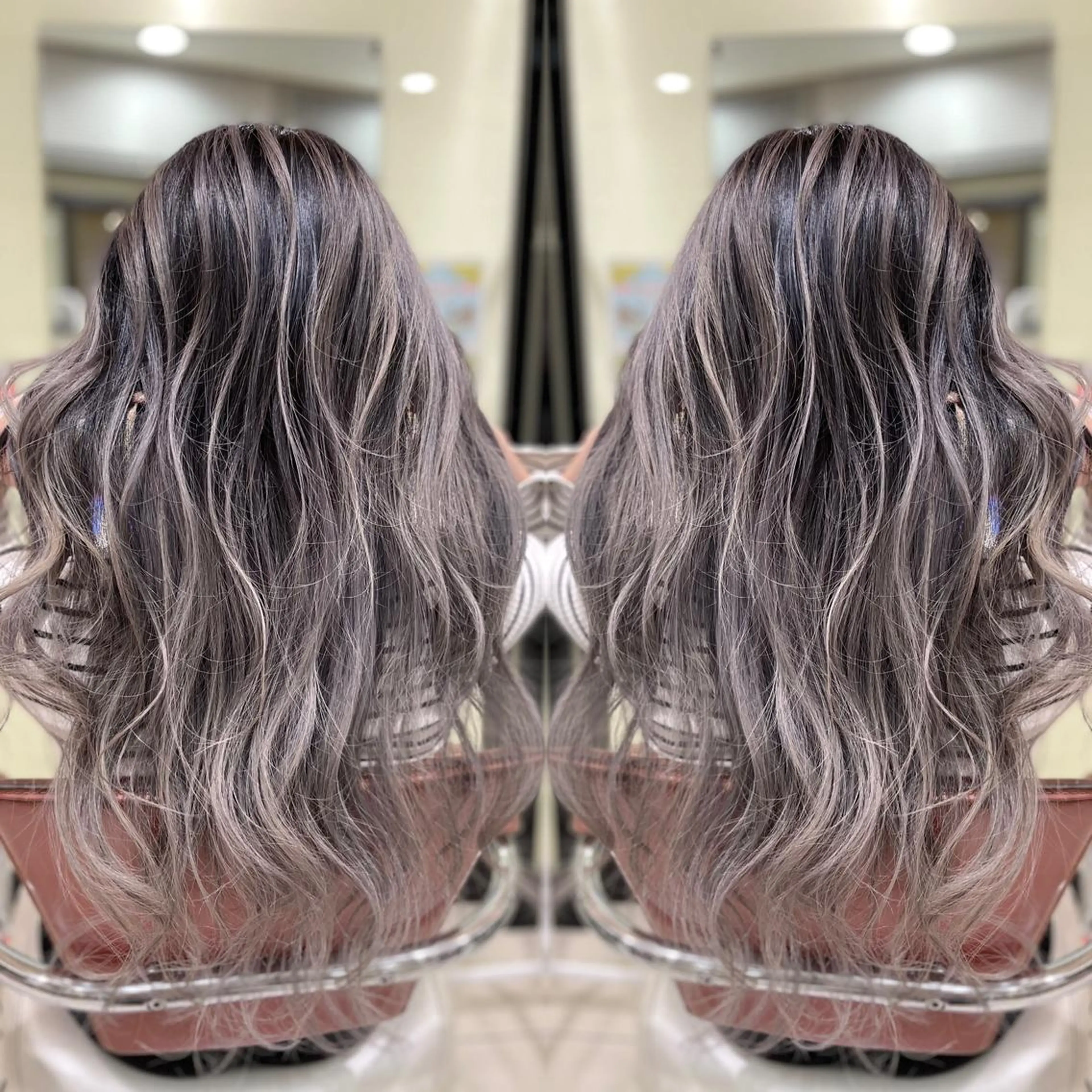 セミロング カット ヘアカラー トリートメント Y Uのヘアスタイル