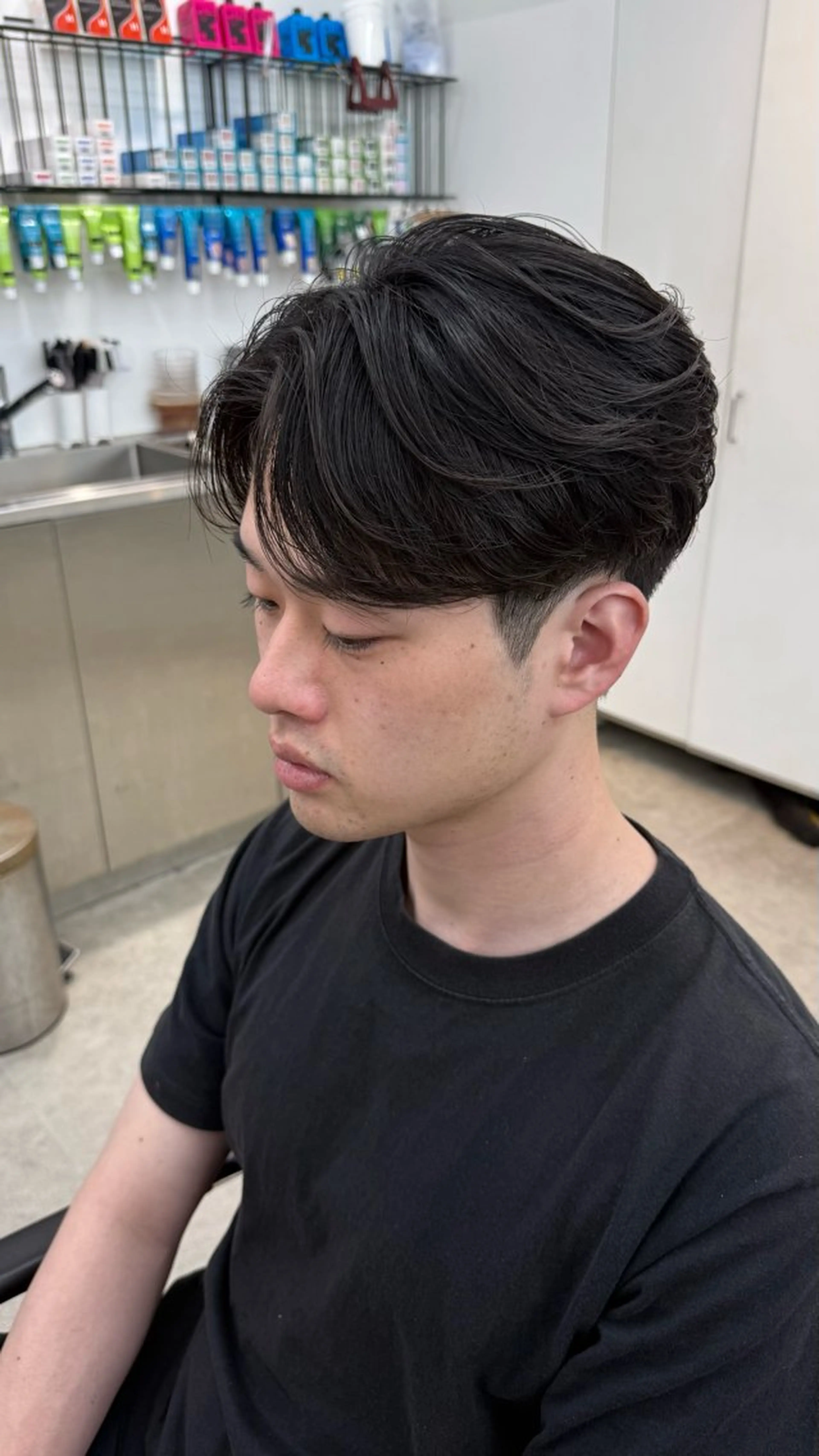 ショート カラー メンズ キッズ 栄💗レイヤーカット |パーマ|haruのヘアスタイル