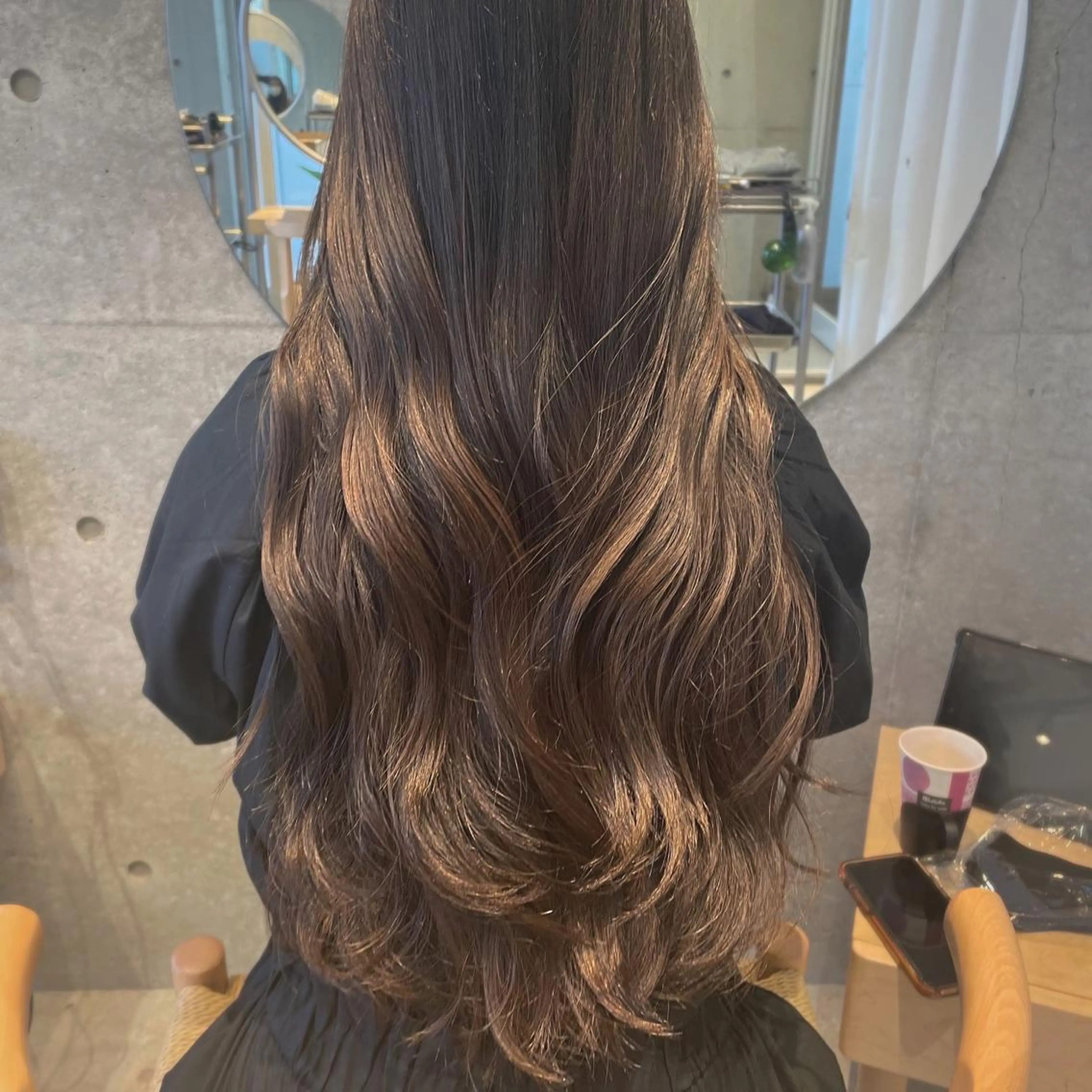 ロング カラー グレージュ トリートメント カット ヘアカラー トリートメント レイヤーカット🎀 kanaのヘアスタイル