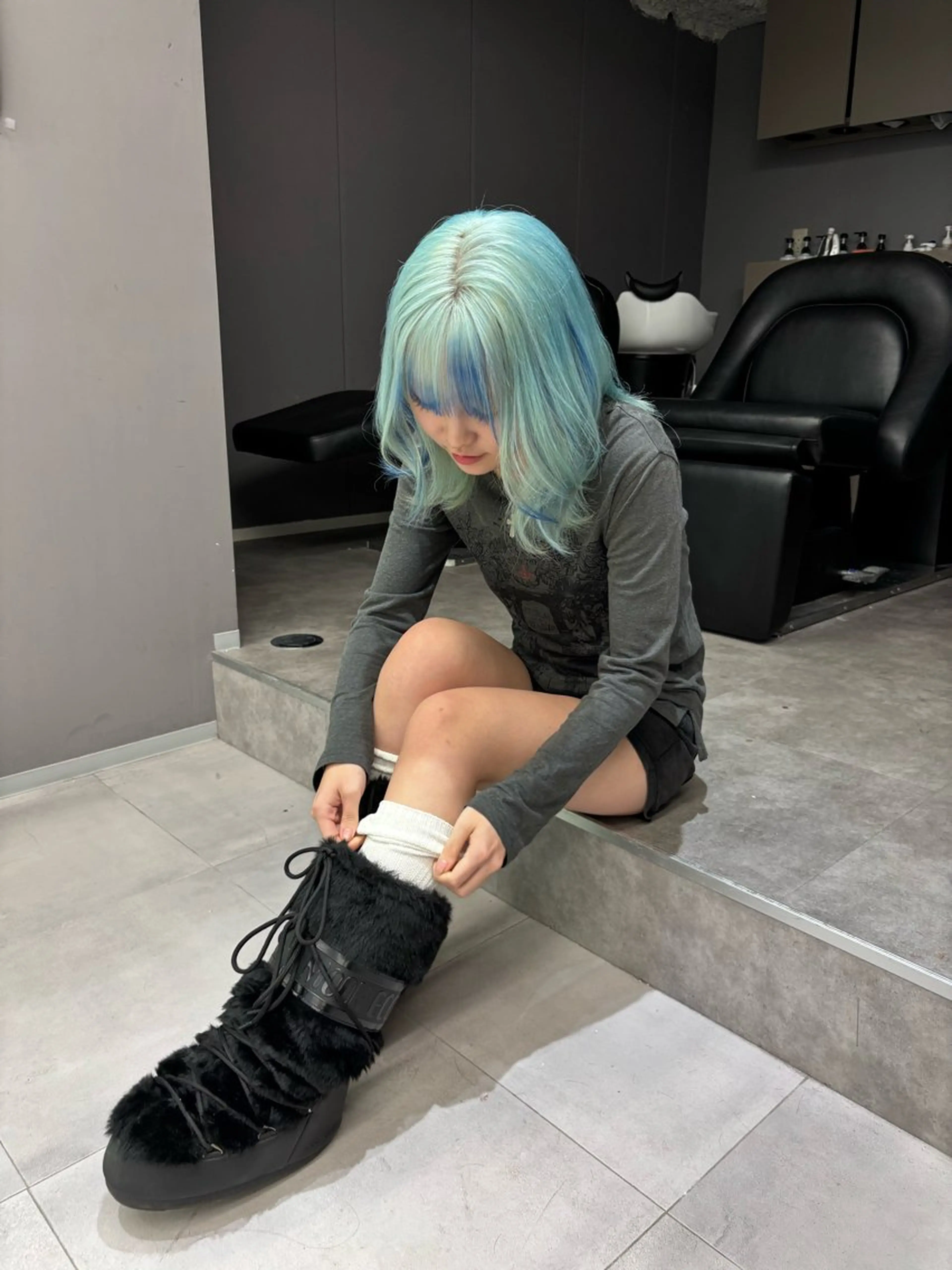 ミディアム カラー デザインカラー ヘアカラー 名古屋／デザイン／ ブリーチ/松井亮磨のヘアスタイル