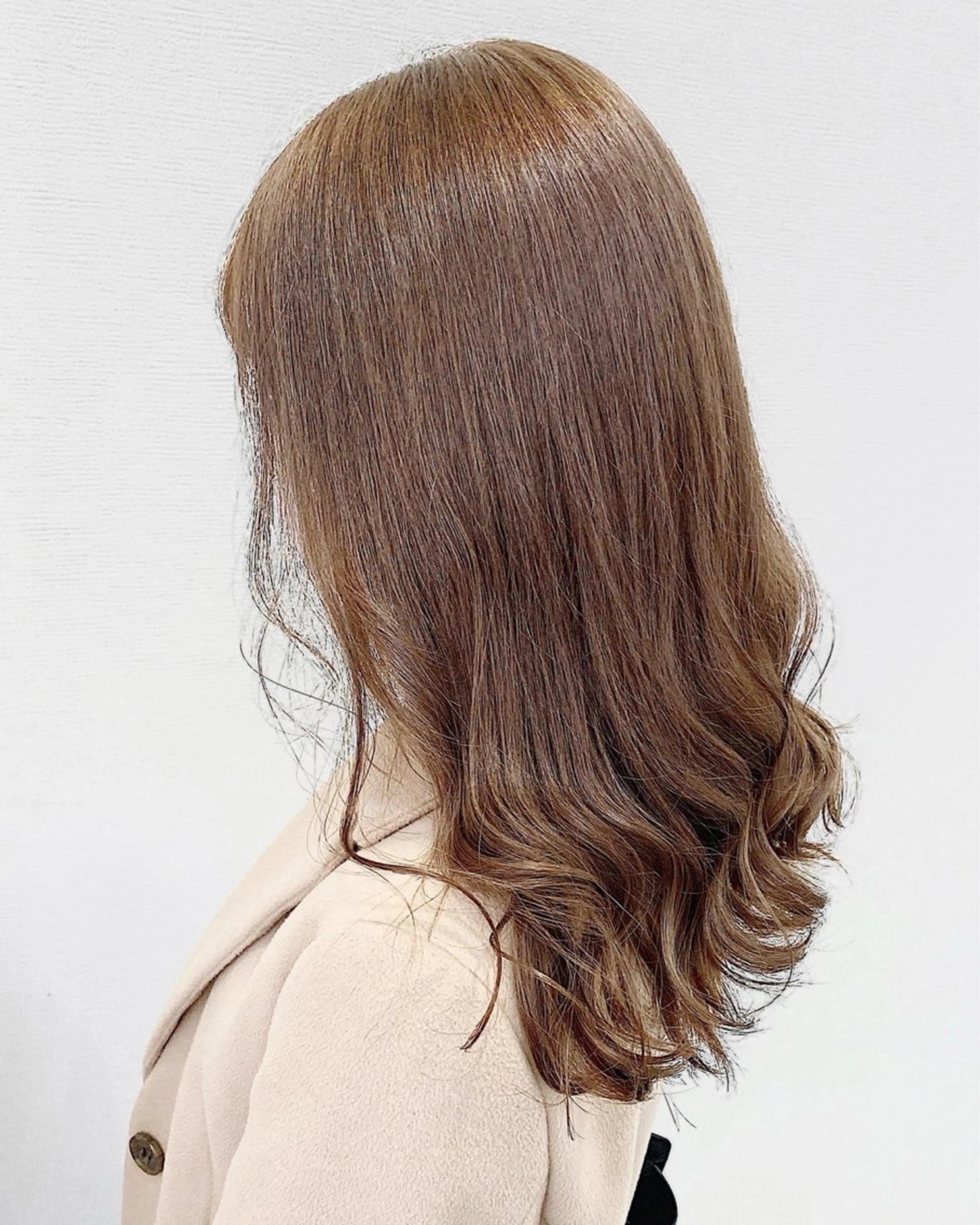 セミロング カラー アッシュ 透明感カラー グレージュ メンズ特化/パーマ/ 骨格矯正カット/真人のヘアスタイル