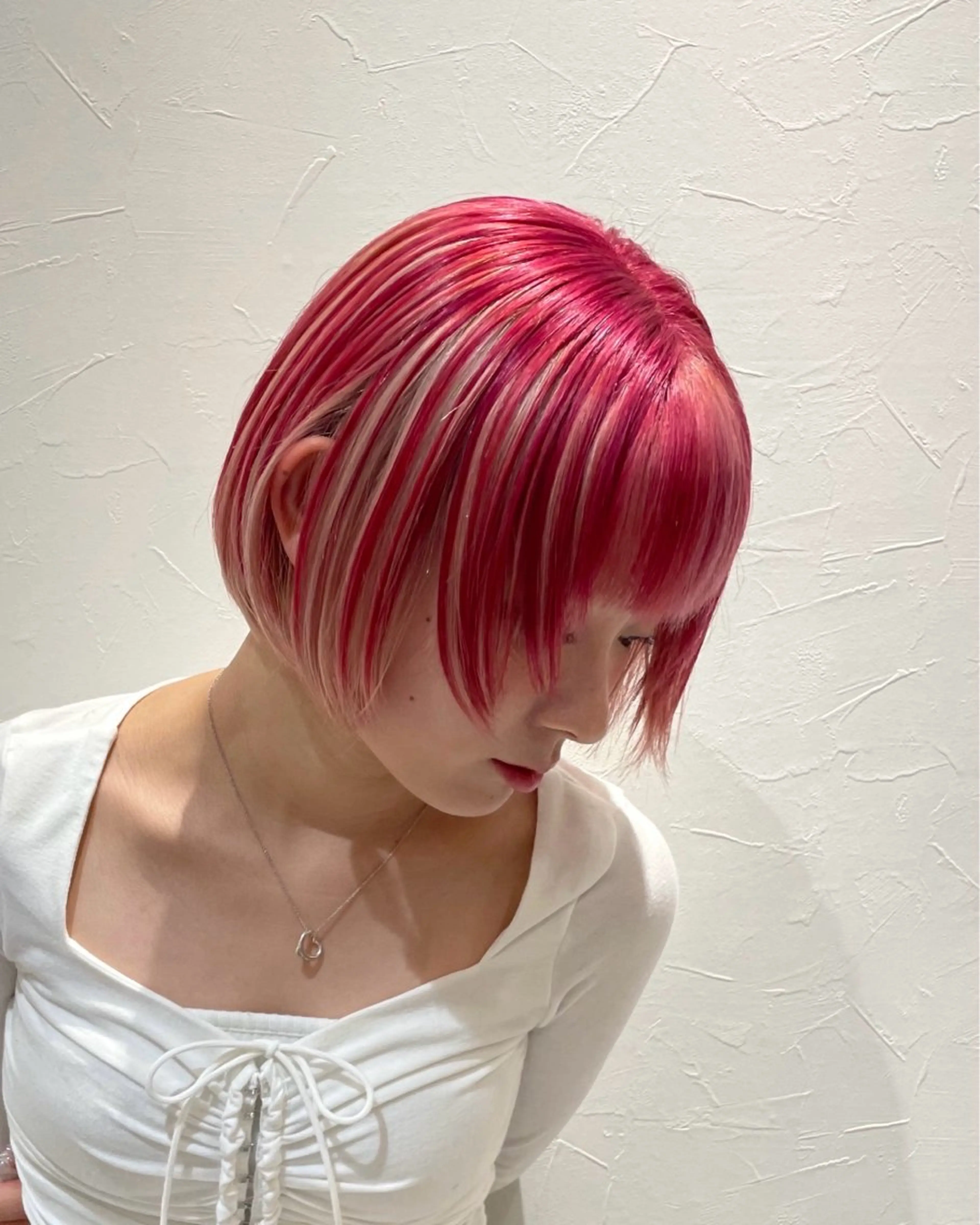 ミディアム カラー こだわりハイトーン/ ケアブリーチ/岸のヘアスタイル