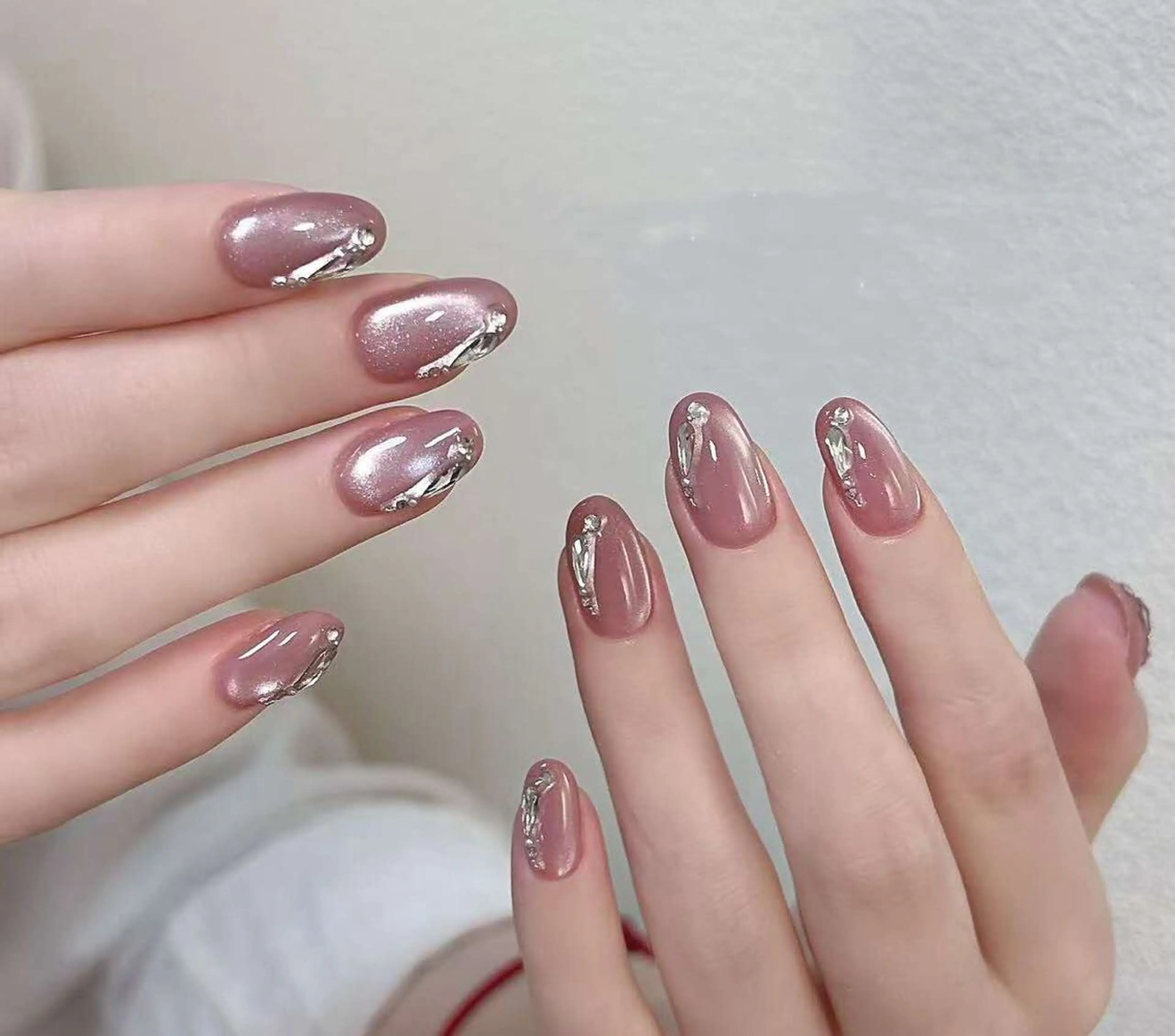 ネイル オーロラネイル フラワーネイル フットネイル フレンチネイル ジェルネイル ハンドネイル BabyYouMi nailのネイルデザイン