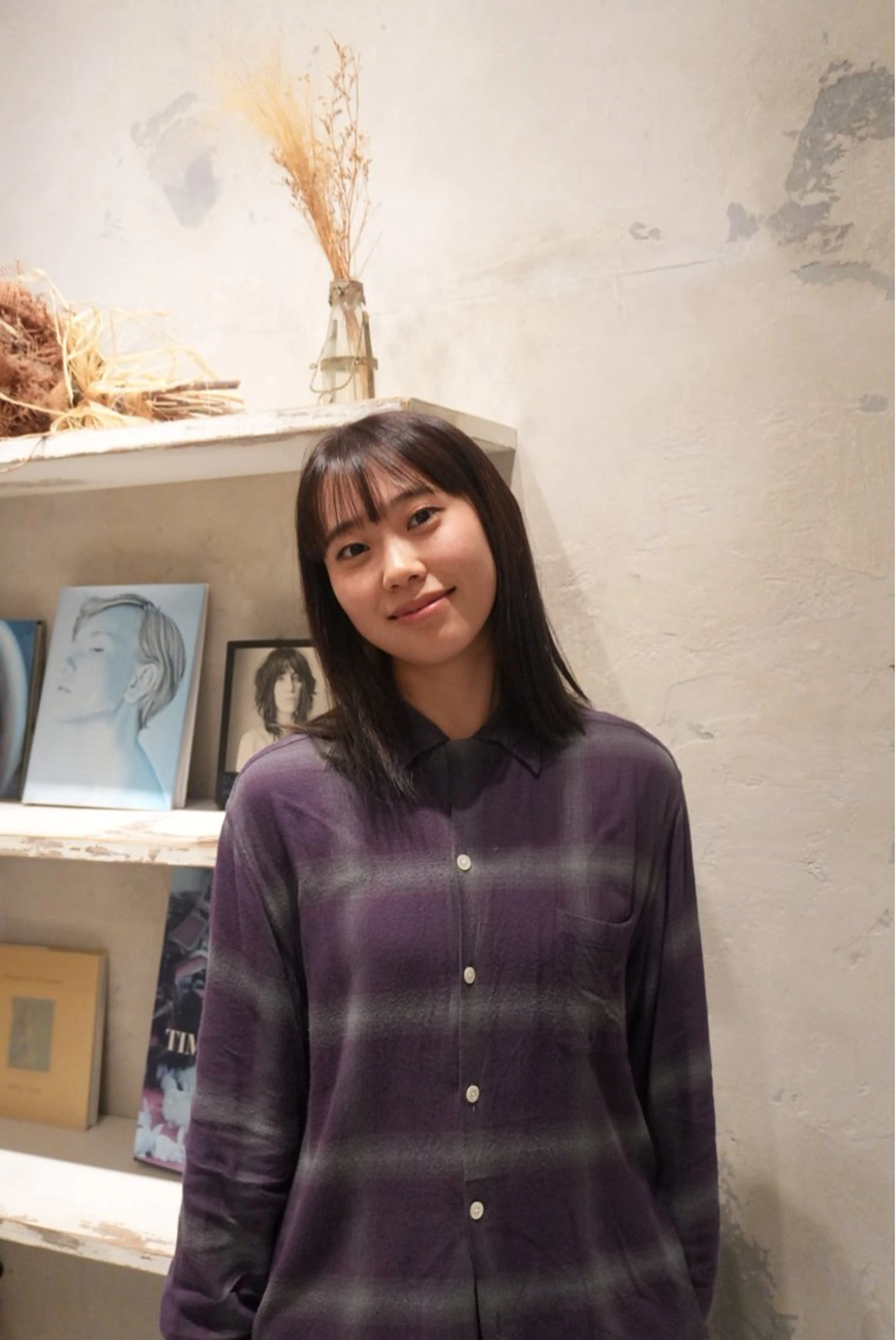 ミディアム カラー なかやま れいかのヘアスタイル