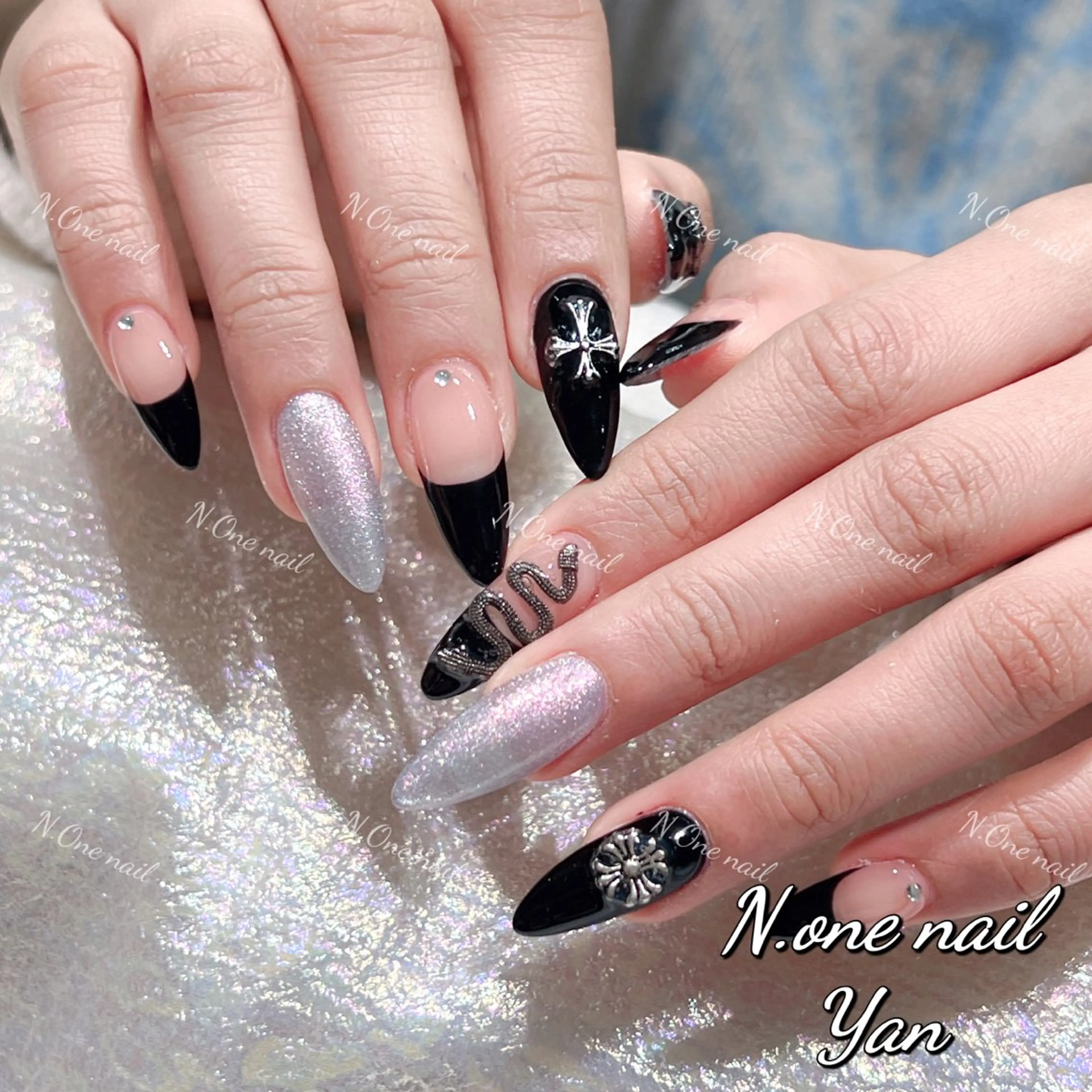 ネイル 長いだし/スカルプ/ パラシェルN.oneのネイルデザイン