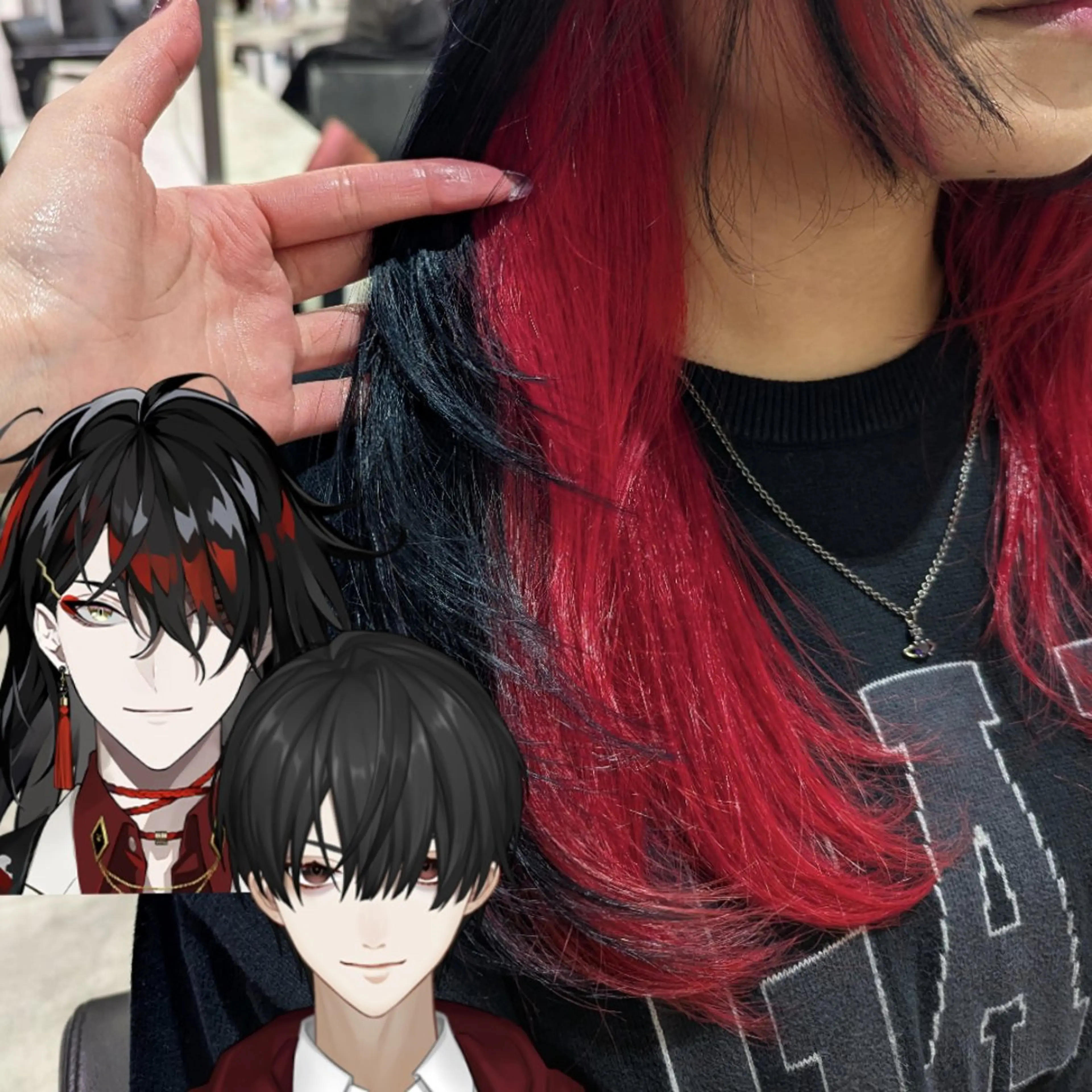 推しカラー🦉にじさ んじカラー🌈🕒✨のヘアスタイル