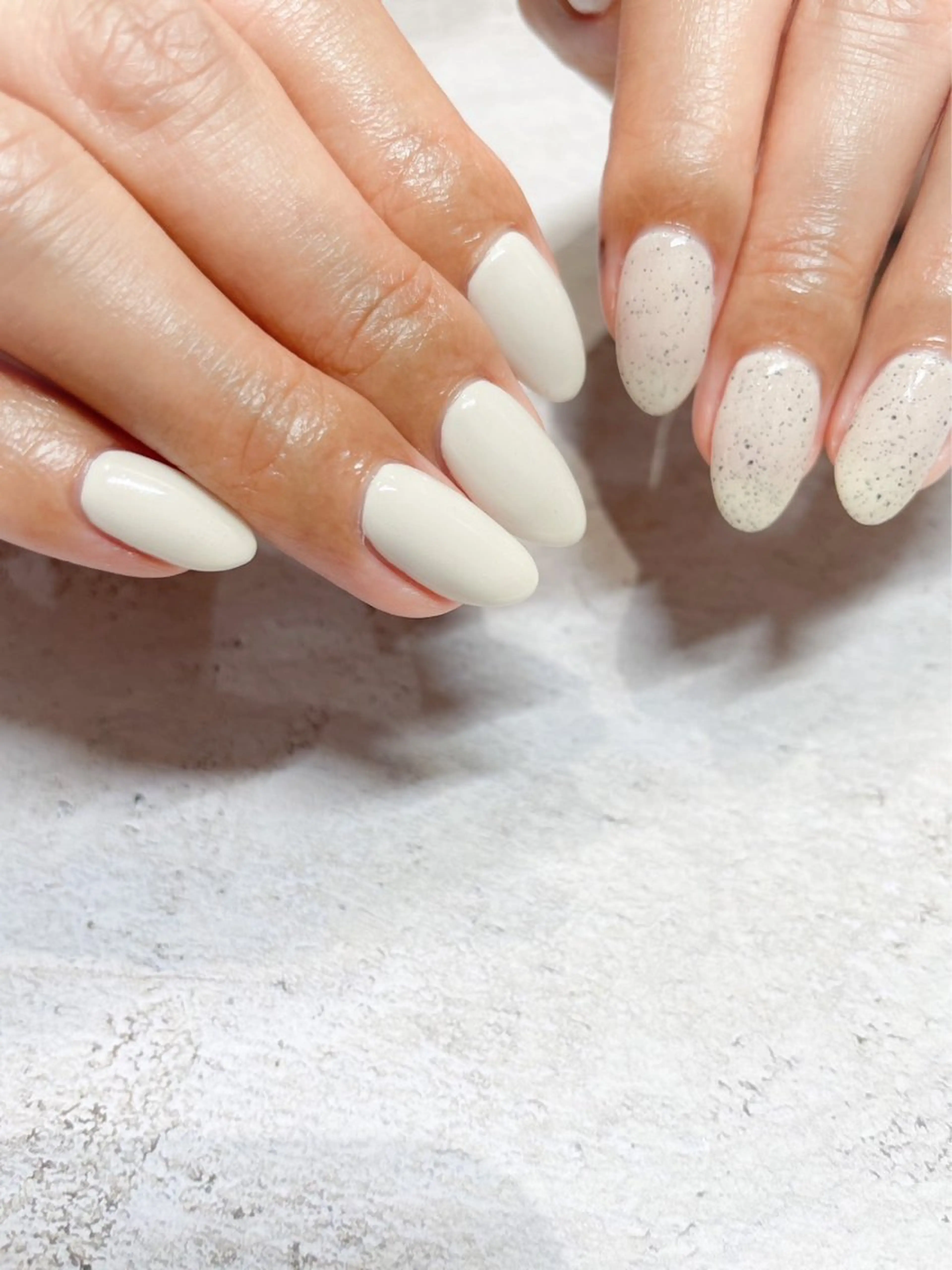 ネイル ワンカラーネイル ホワイト tete nailstudioのネイルデザイン