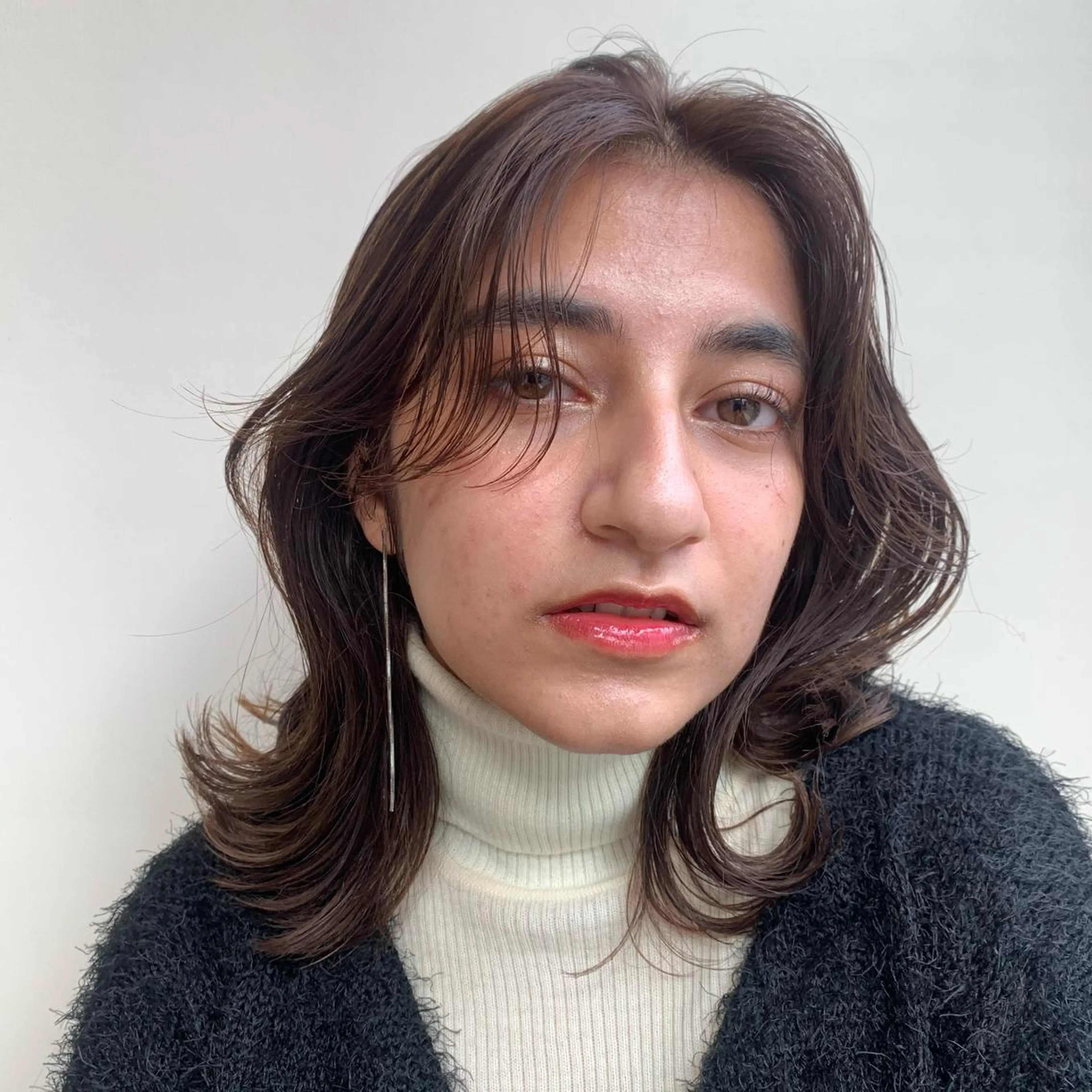 ミディアム くびれヘア 顔周りカット/アレン ジ/カラー小野寺紗良のヘアスタイル