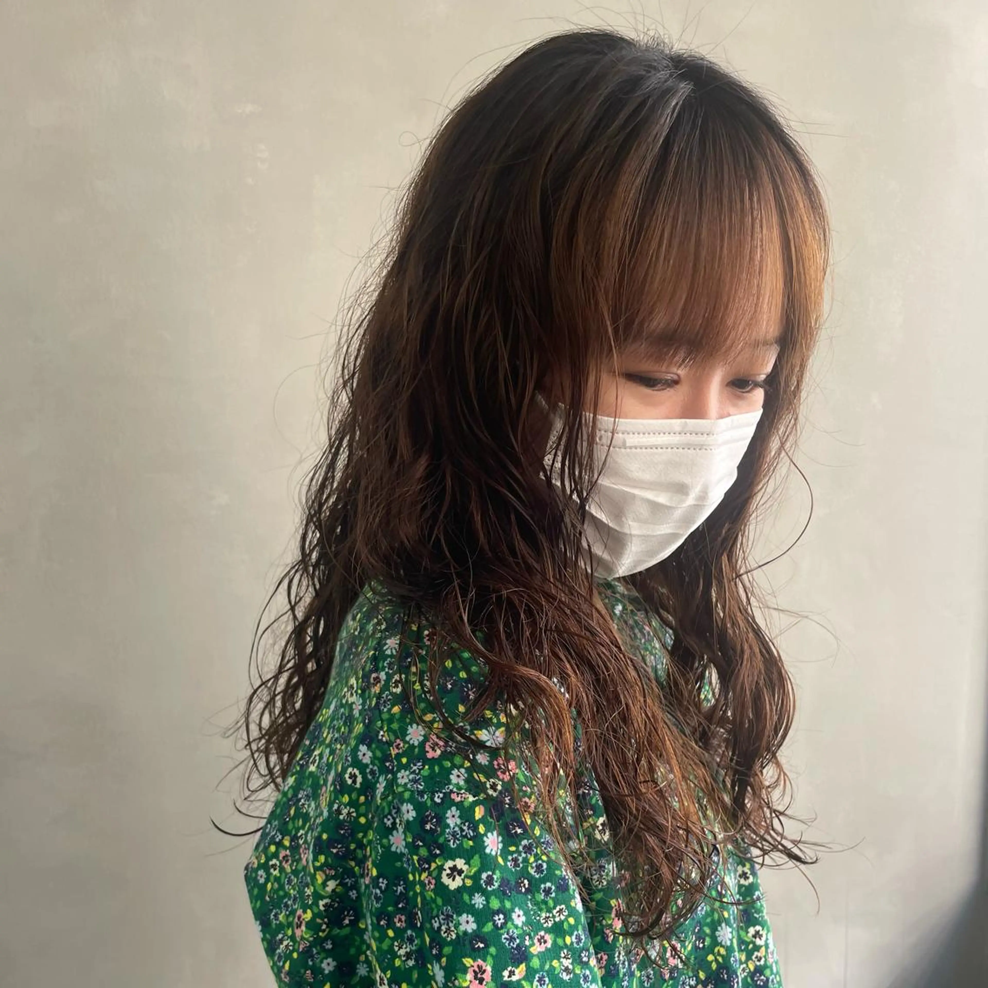 ミディアム カラー パーマ ヘアアレンジ 艶髪/髪質改善/ 縮毛矯正⭐️熊野未来のヘアスタイル