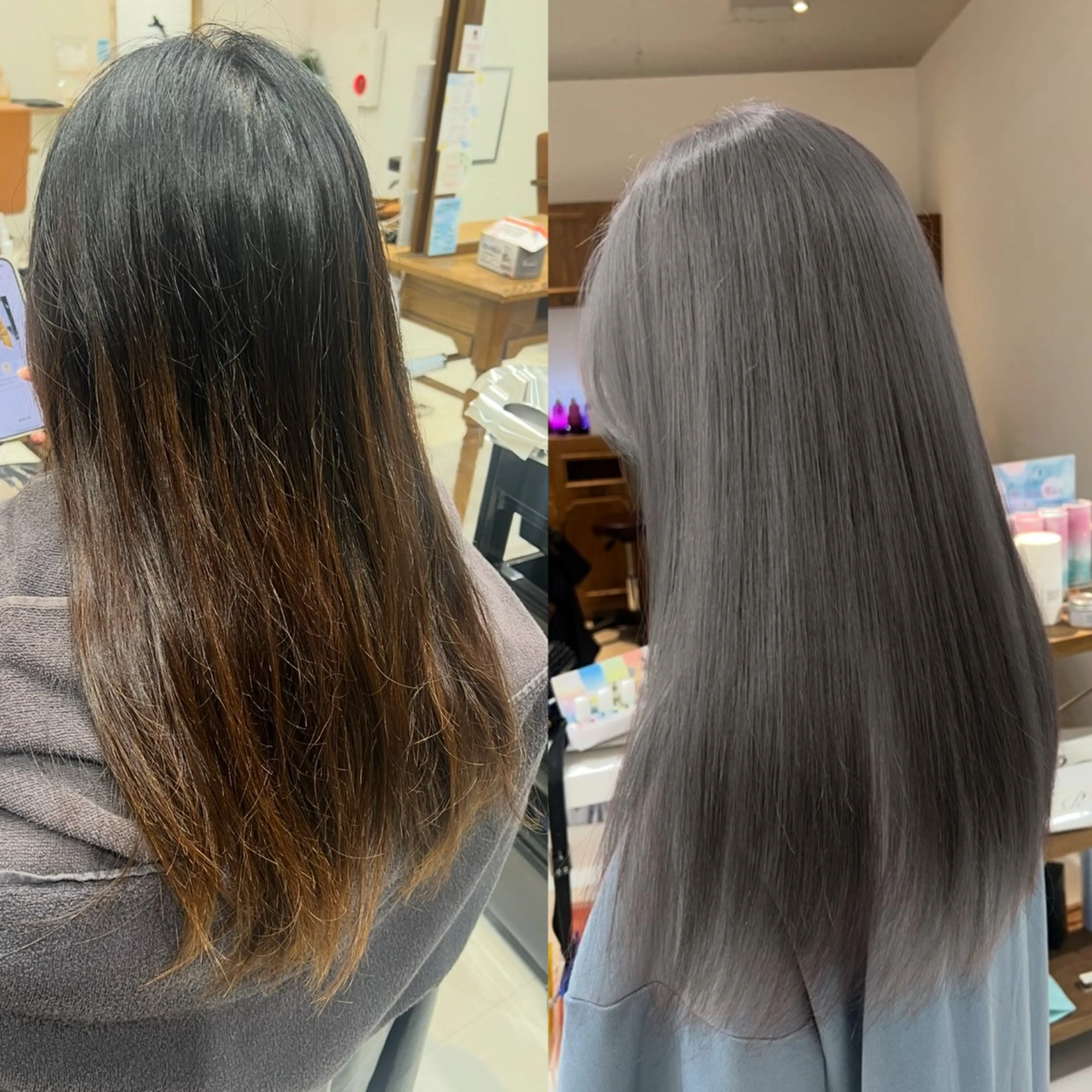 ロング カラー グレージュ ヘアカラー 🫧艶髪カラー🫧 伊原修子のヘアスタイル