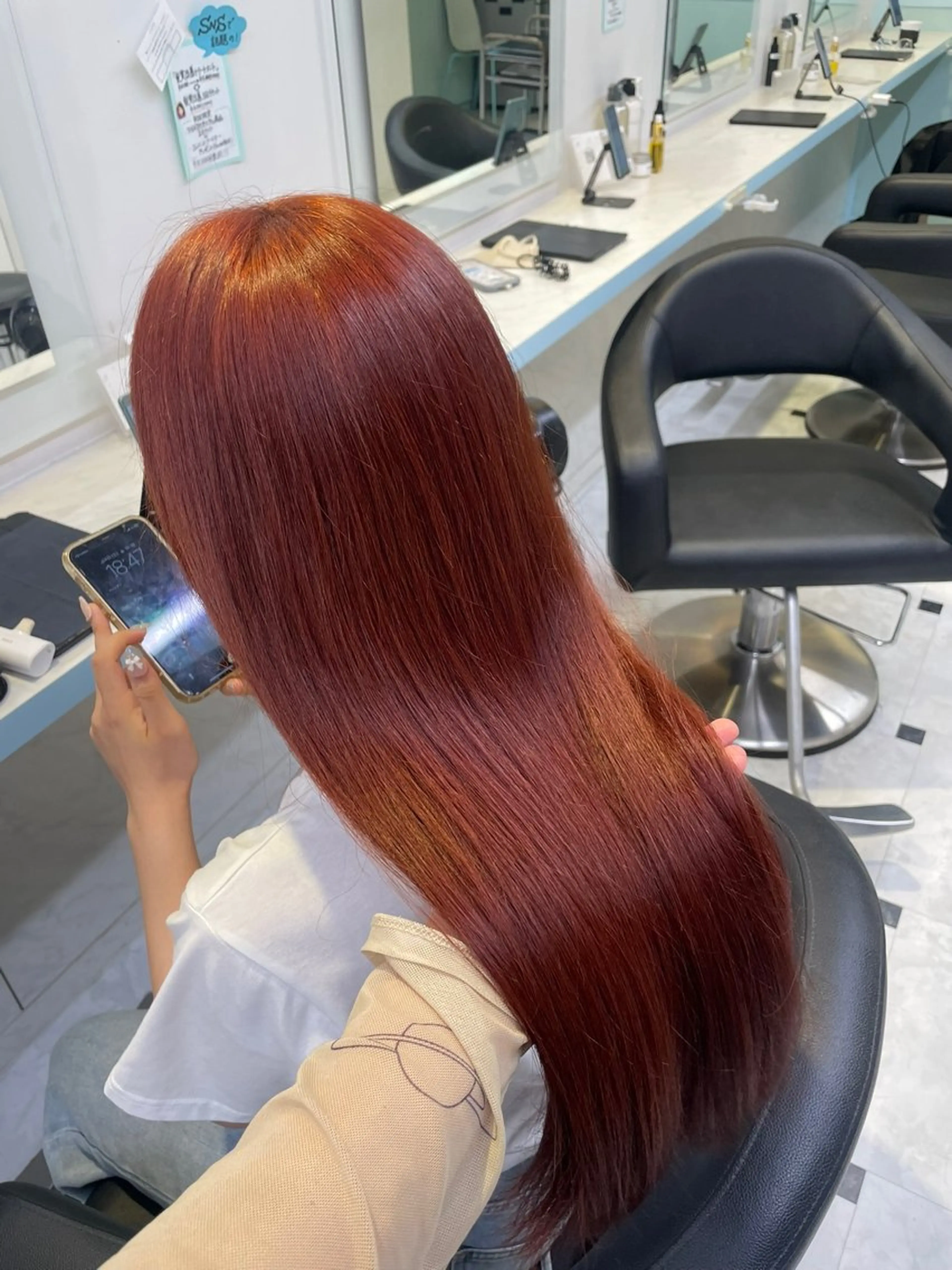 カラー ヘアカラー トリートメント ヘッドスパ ヘアセット 🍒♡艶髪暖色カラー saaya♡🍒のヘアスタイル