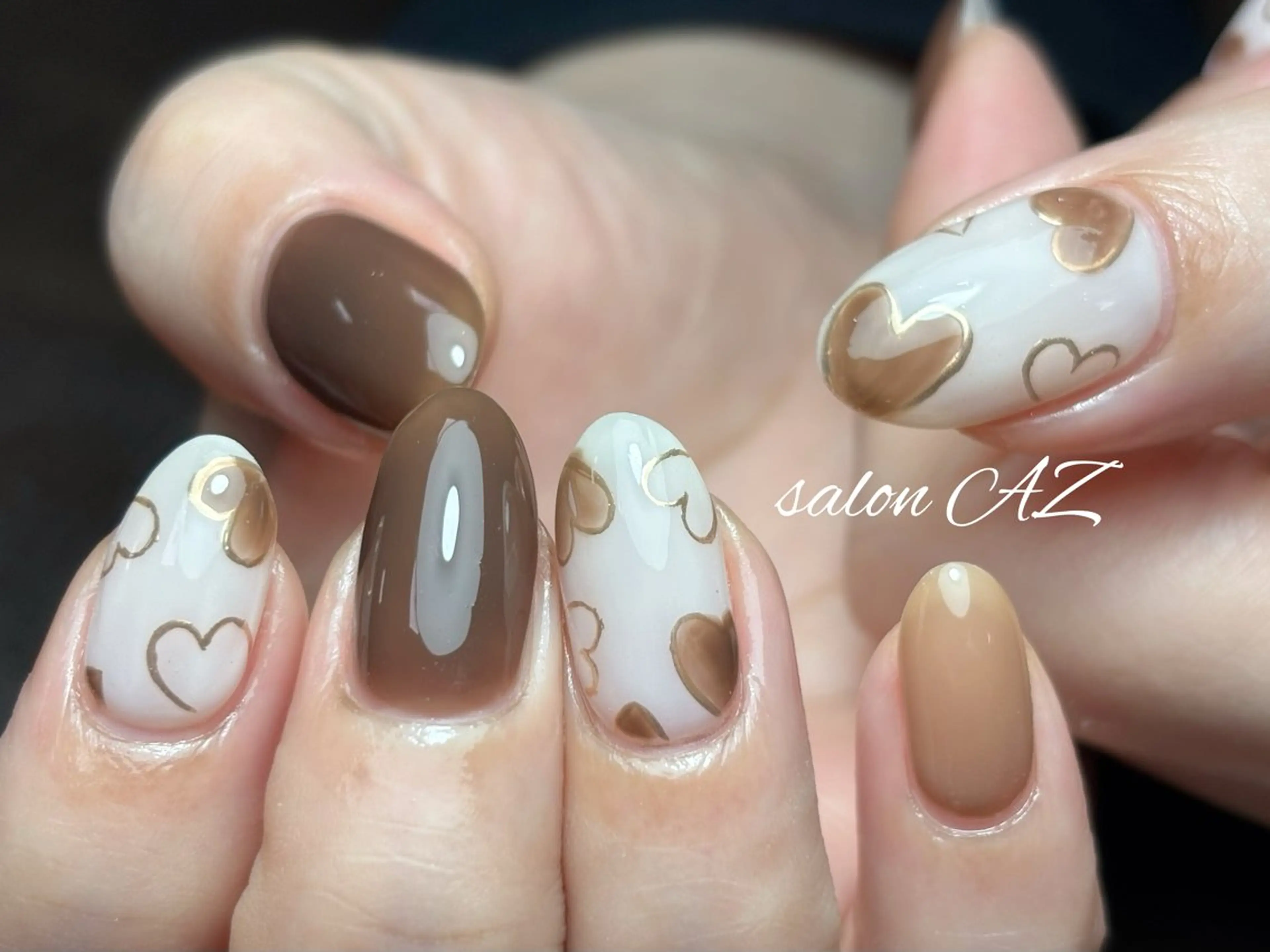 ネイル アートネイル 長さ出し フットネイル フレンチネイル ジェルネイル ハンドネイル salon AZのネイルデザイン