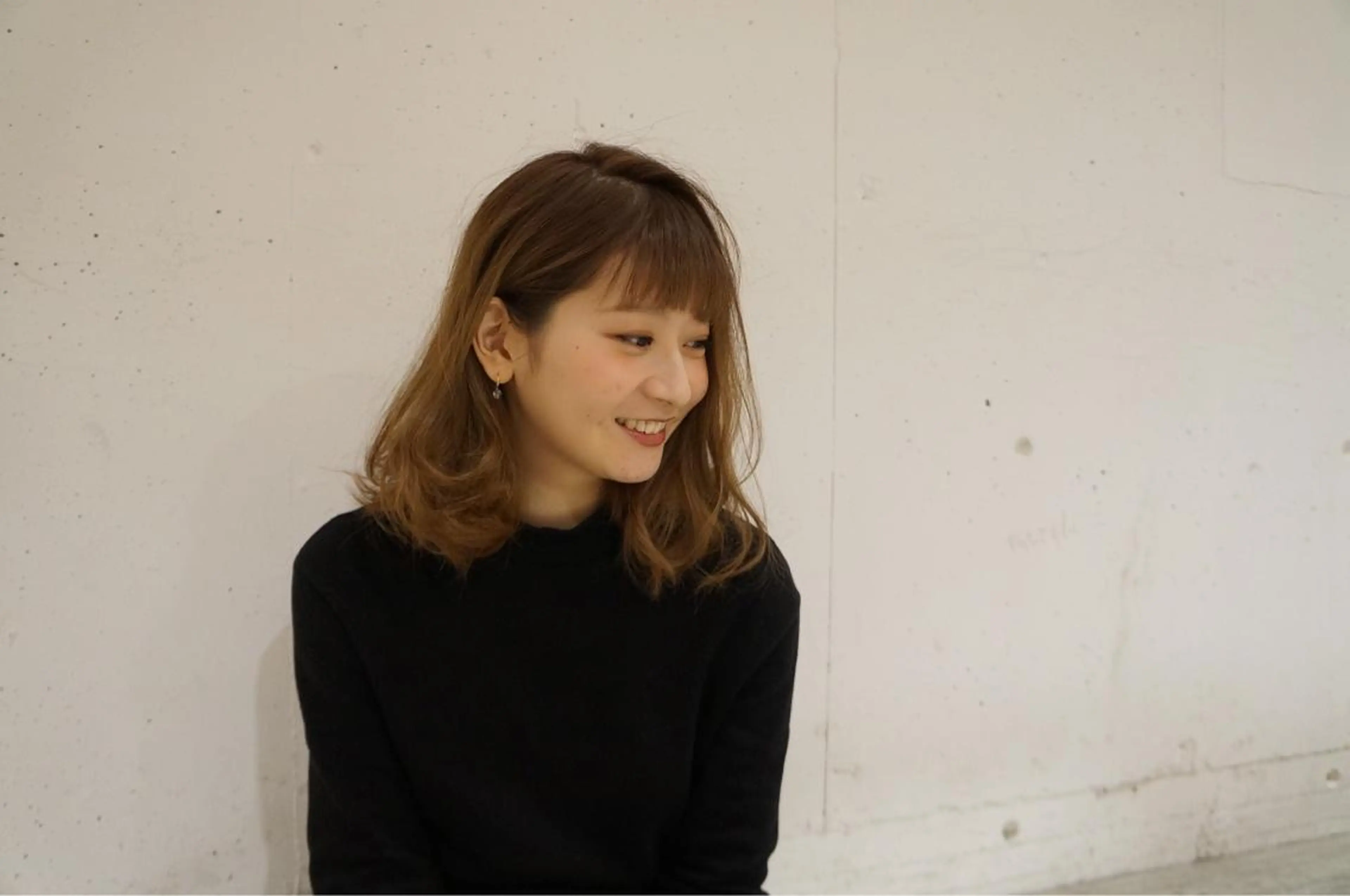 ミディアム カラー パーマ ヘアアレンジ メンズ キッズ 顔周りデザイン/ ママ美容師/濱ほのかのヘアスタイル