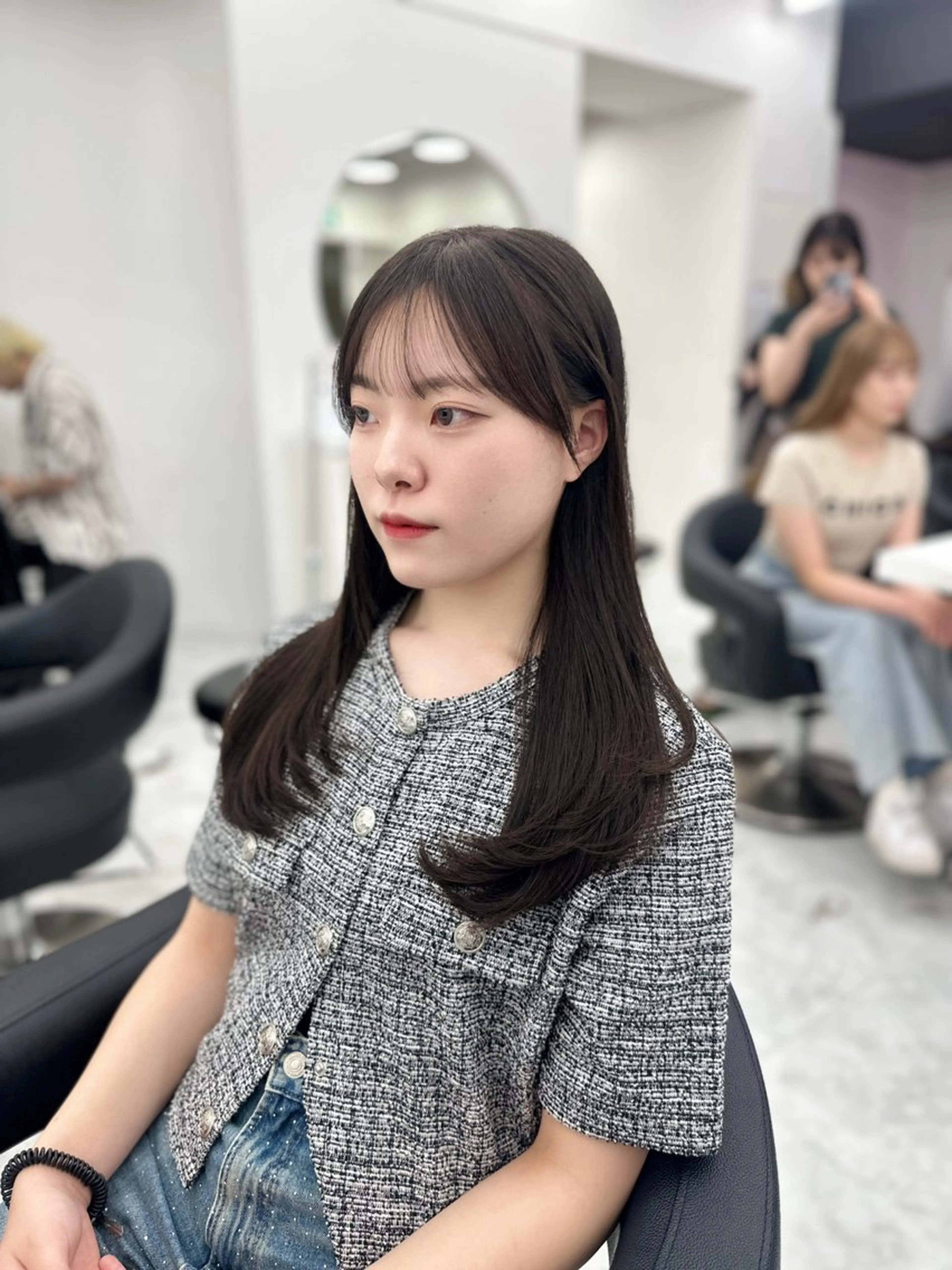 ロング カラー パーマ ヘアアレンジ メンズ キッズ ♥️韓国ヘア レイヤー♥️ゆりのヘアスタイル