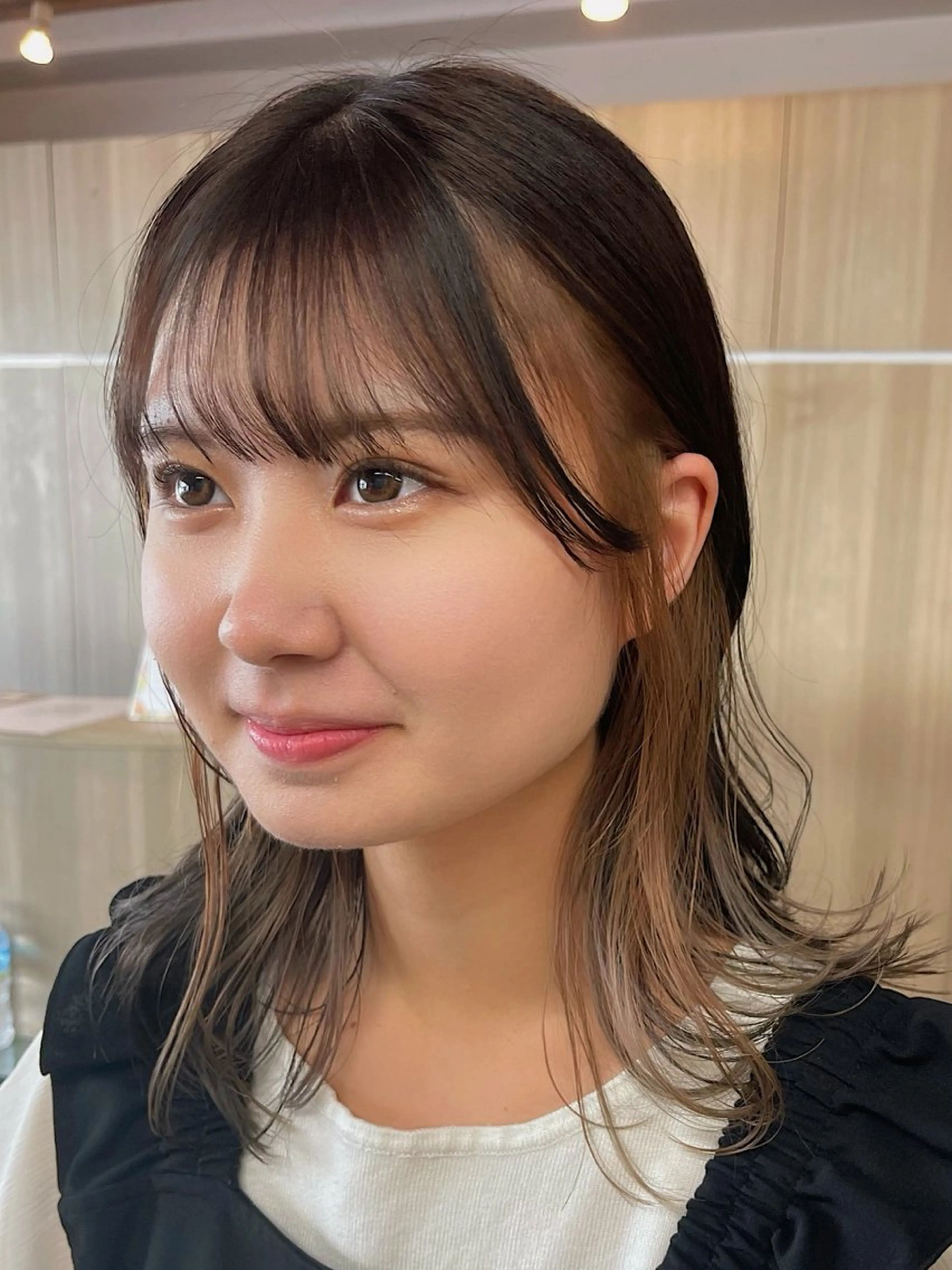 ミディアム カラー 野田頭 心🌿/ボブ レイヤー/艶カラーのヘアスタイル