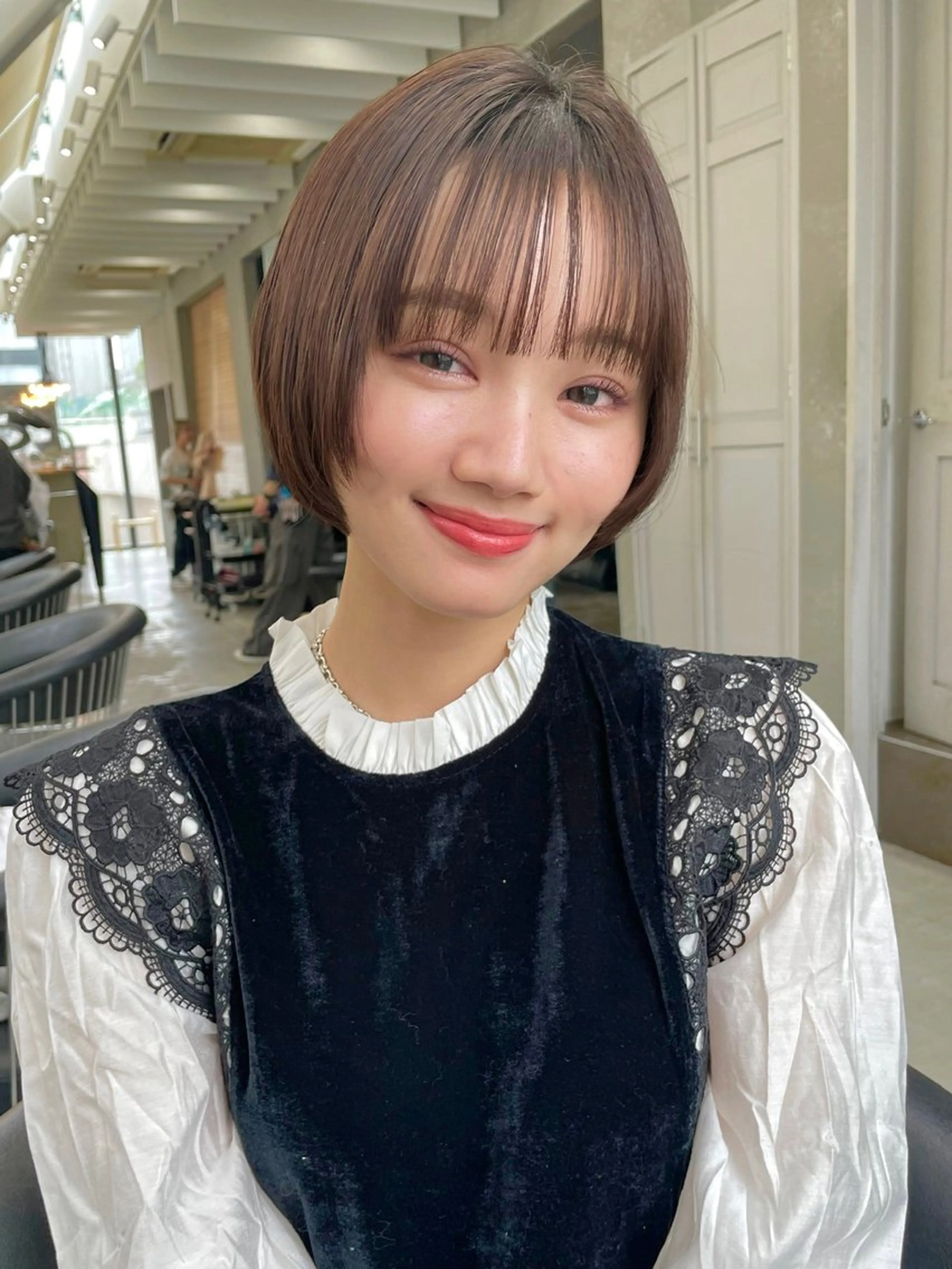 ショート ショートボブ ボブ ショートヘア カット ヘアカラー トリートメント 本田 奈穂美のヘアスタイル