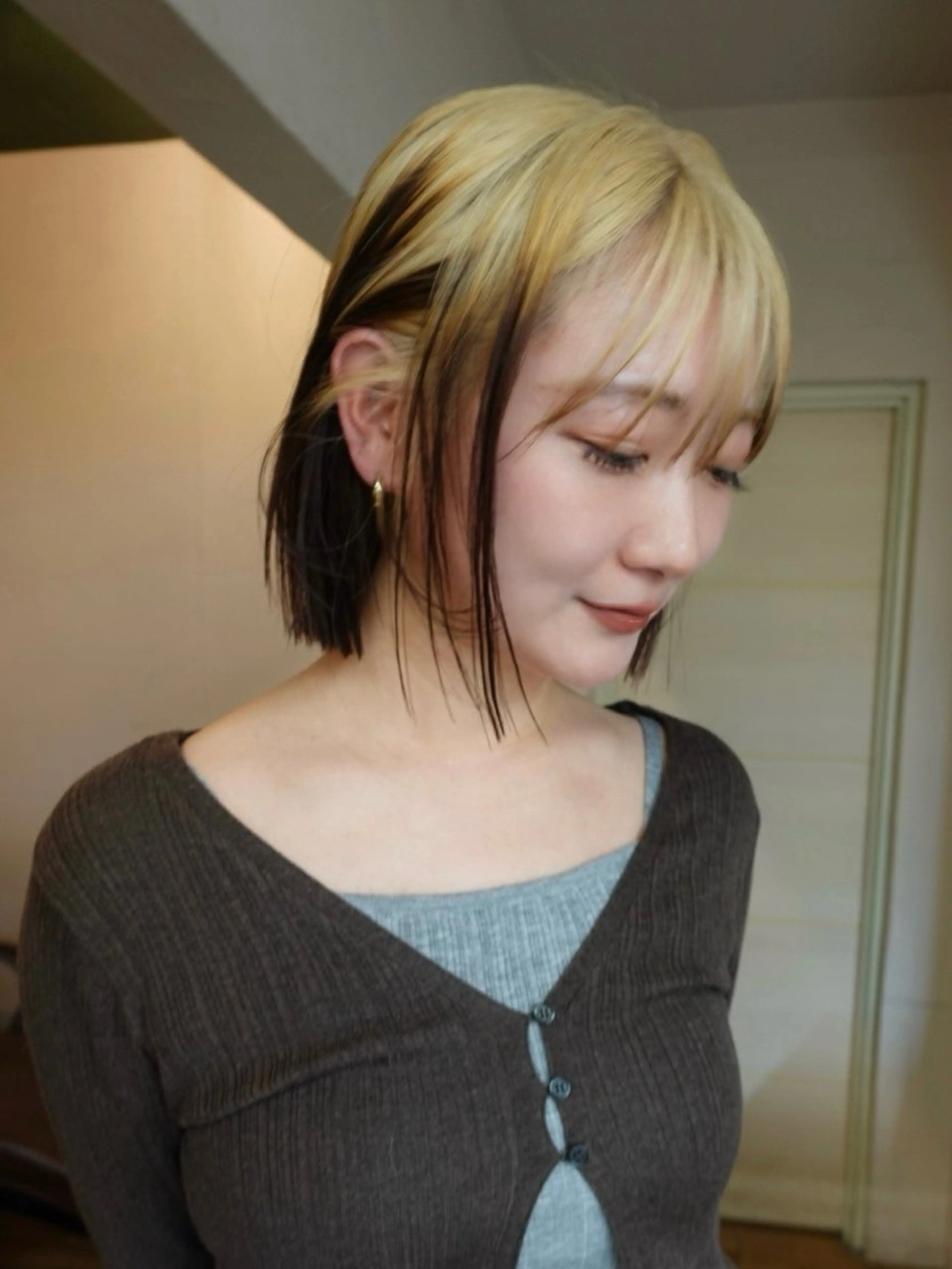 ショート ヘアカラー ハイトーン特化/和音 【デザインカラー】のヘアスタイル