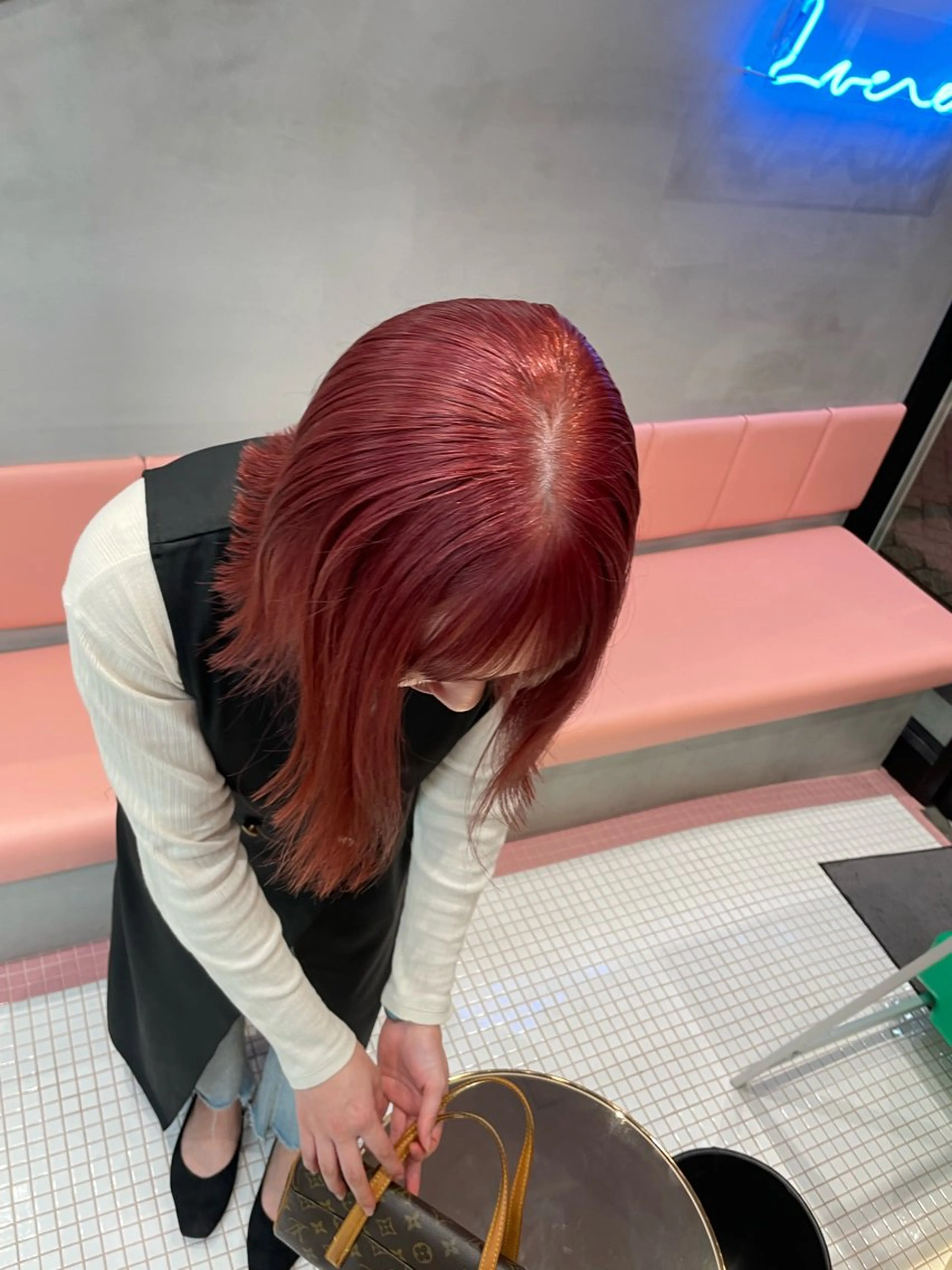 ミディアム Misaki /ボブ/縮毛矯正のヘアスタイル