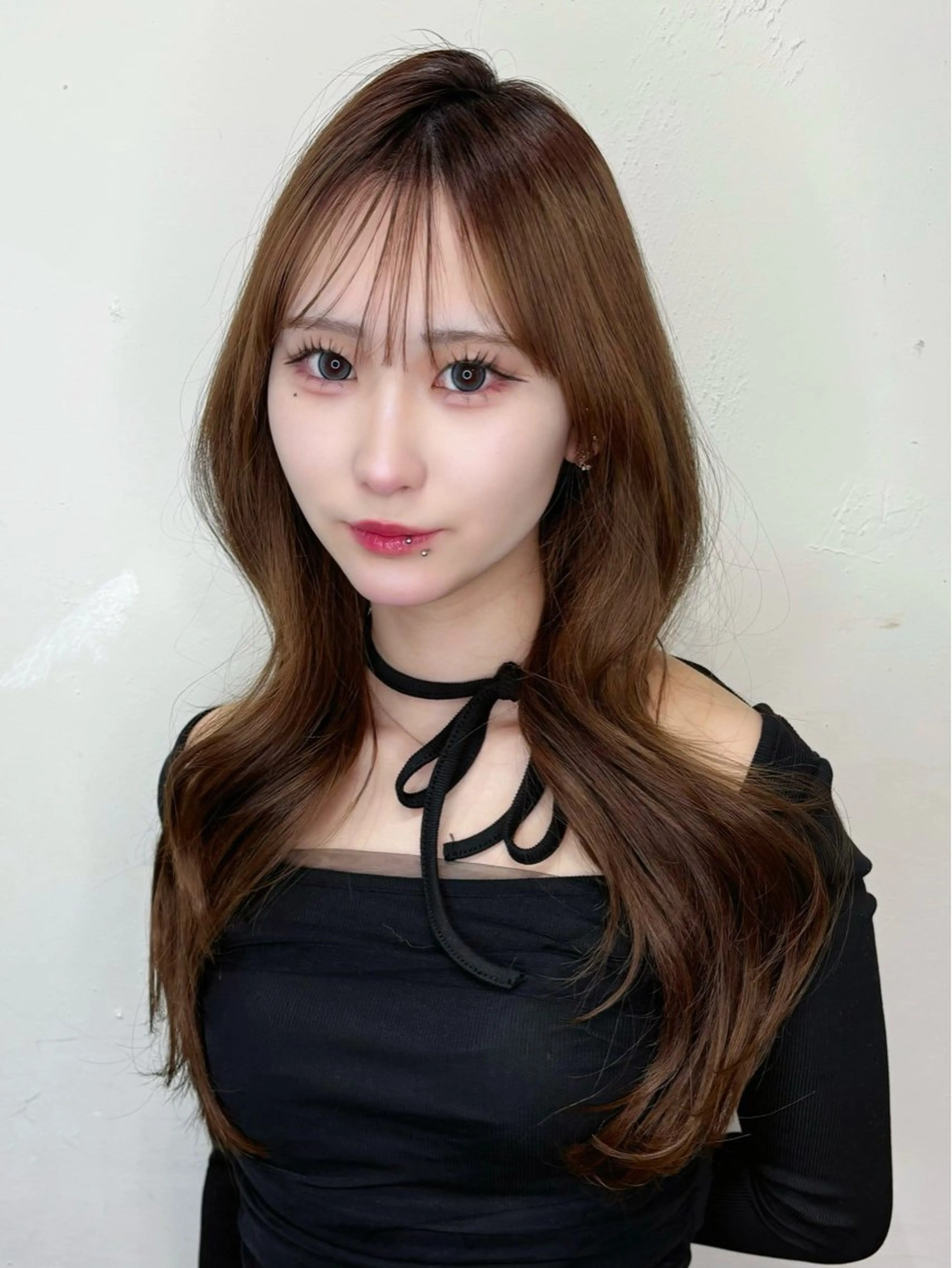 ロング こもも/ワンホン/ 韓国/髪質改善のヘアスタイル