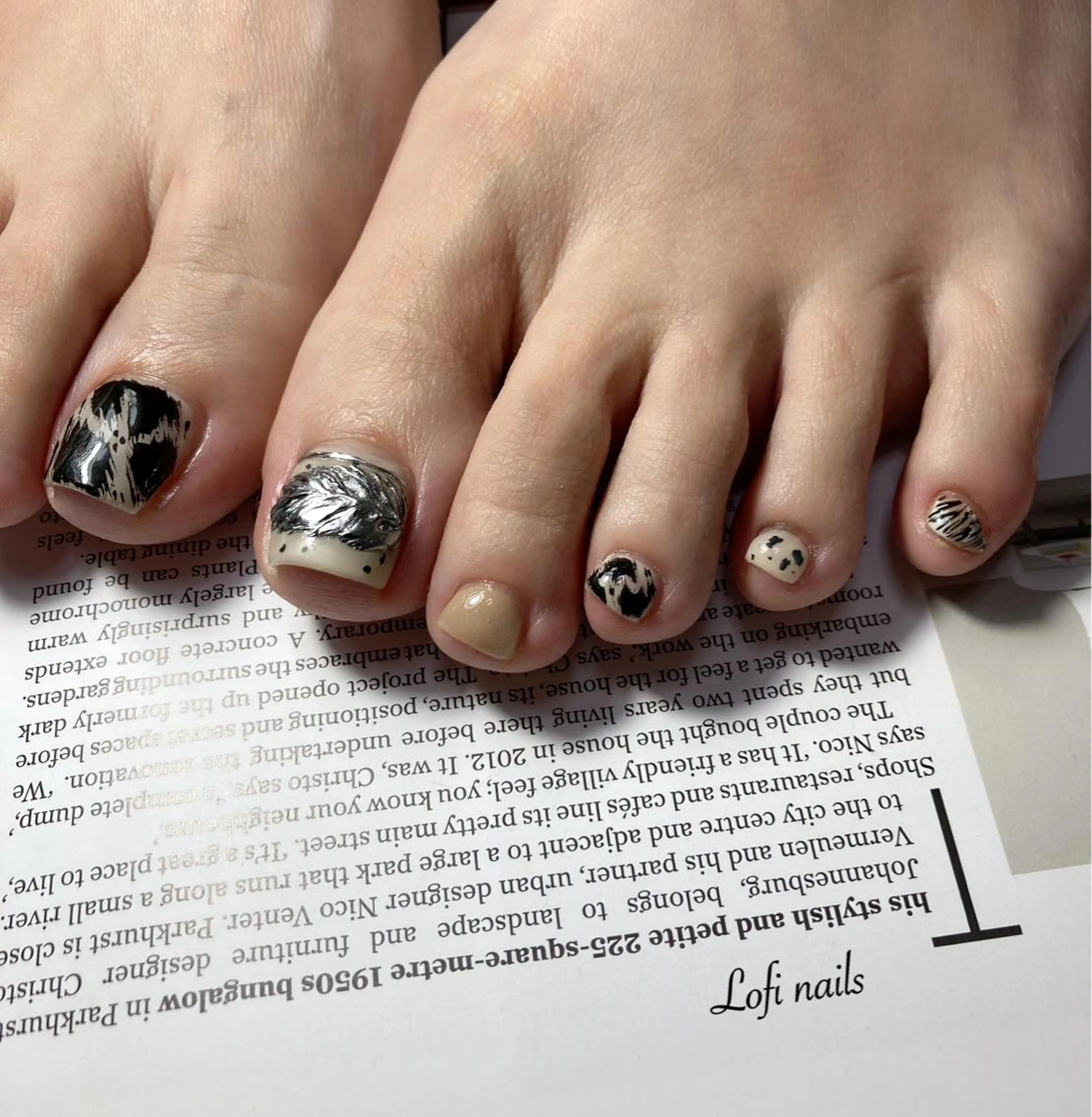 ネイル アニマル柄 アートネイル Lofi nails ゆきこのネイルデザイン