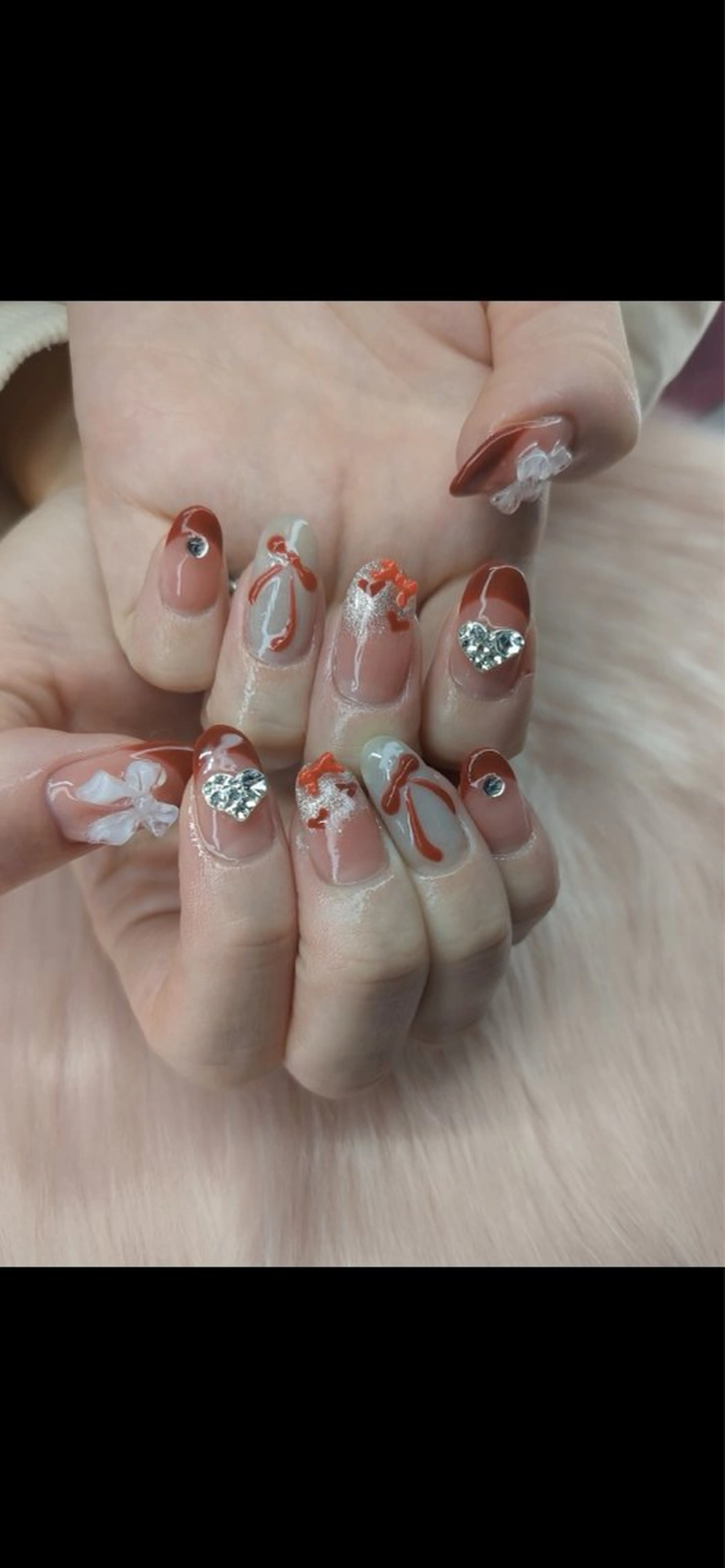 ネイル フレンチネイル ガーリー 多賀城 パラジェルのネイルデザイン