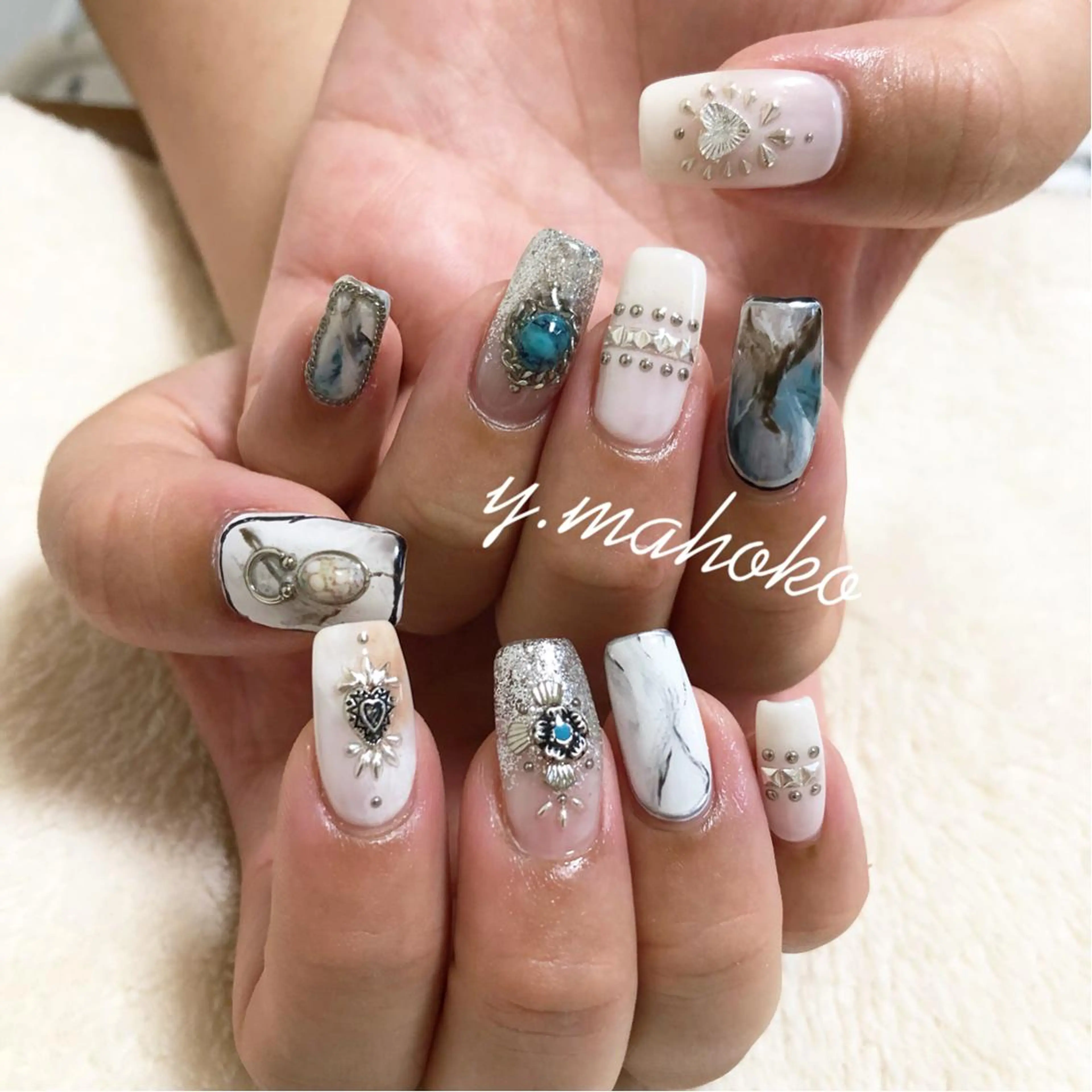 ネイル ハンドネイル She nail studio 原宿所属・パラジェル有/ スカルプ/mahoのネイルデザイン