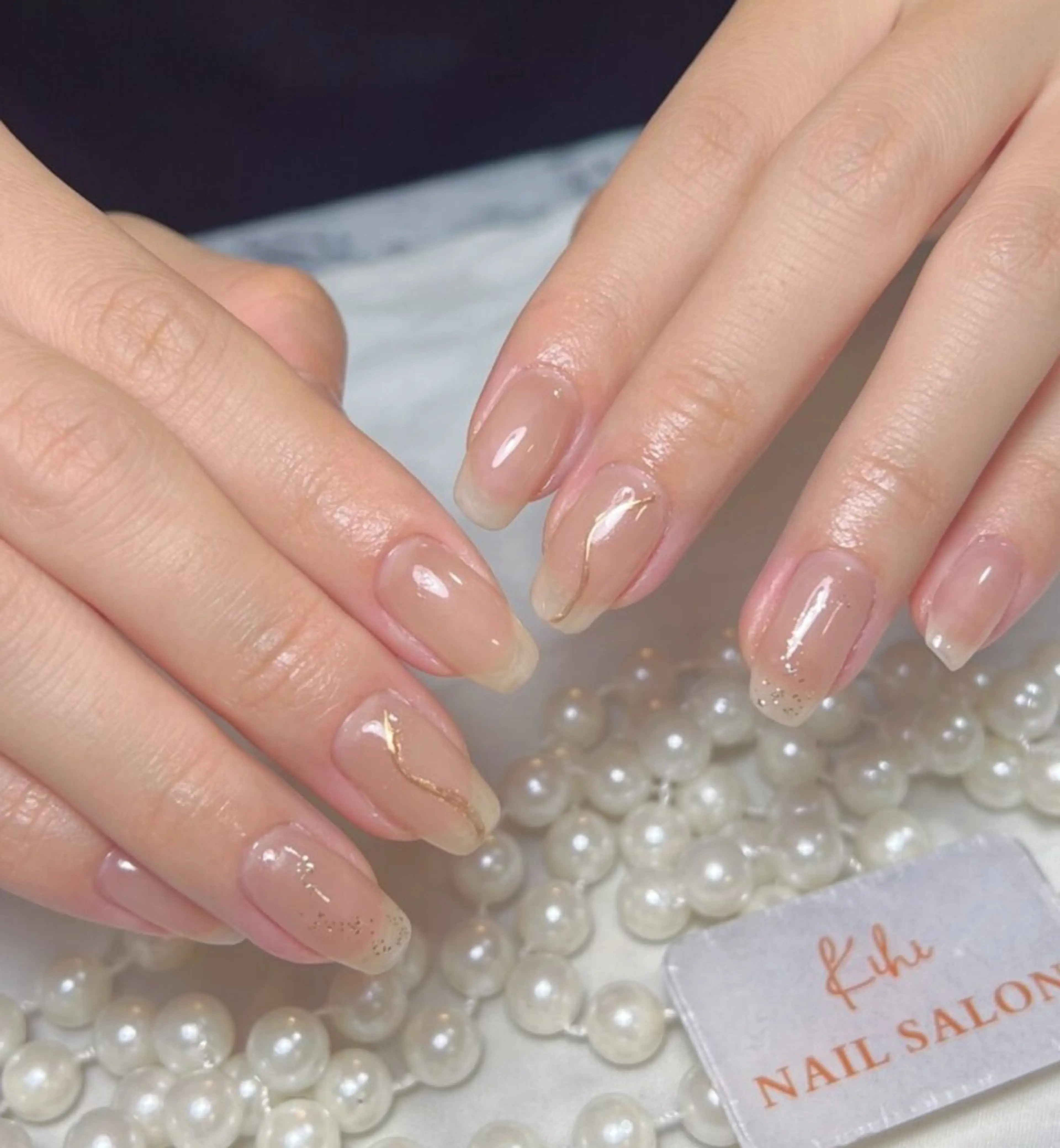 ネイル アートネイル フレンチネイル ジェルネイル グラデーション 韓国ネイル 村中 ハナのネイルデザイン