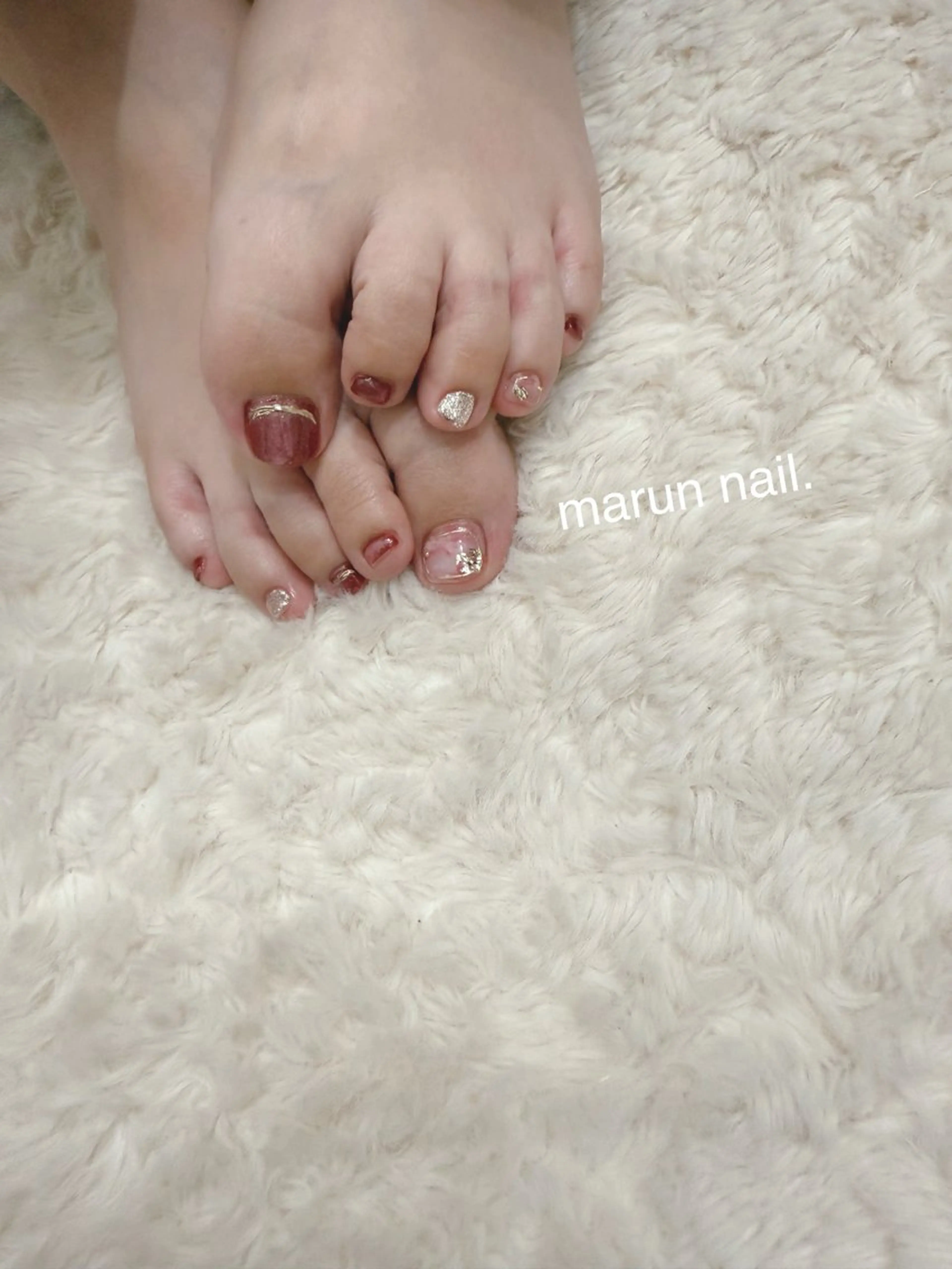 ネイル フットネイル marun._ megumi.のネイルデザイン