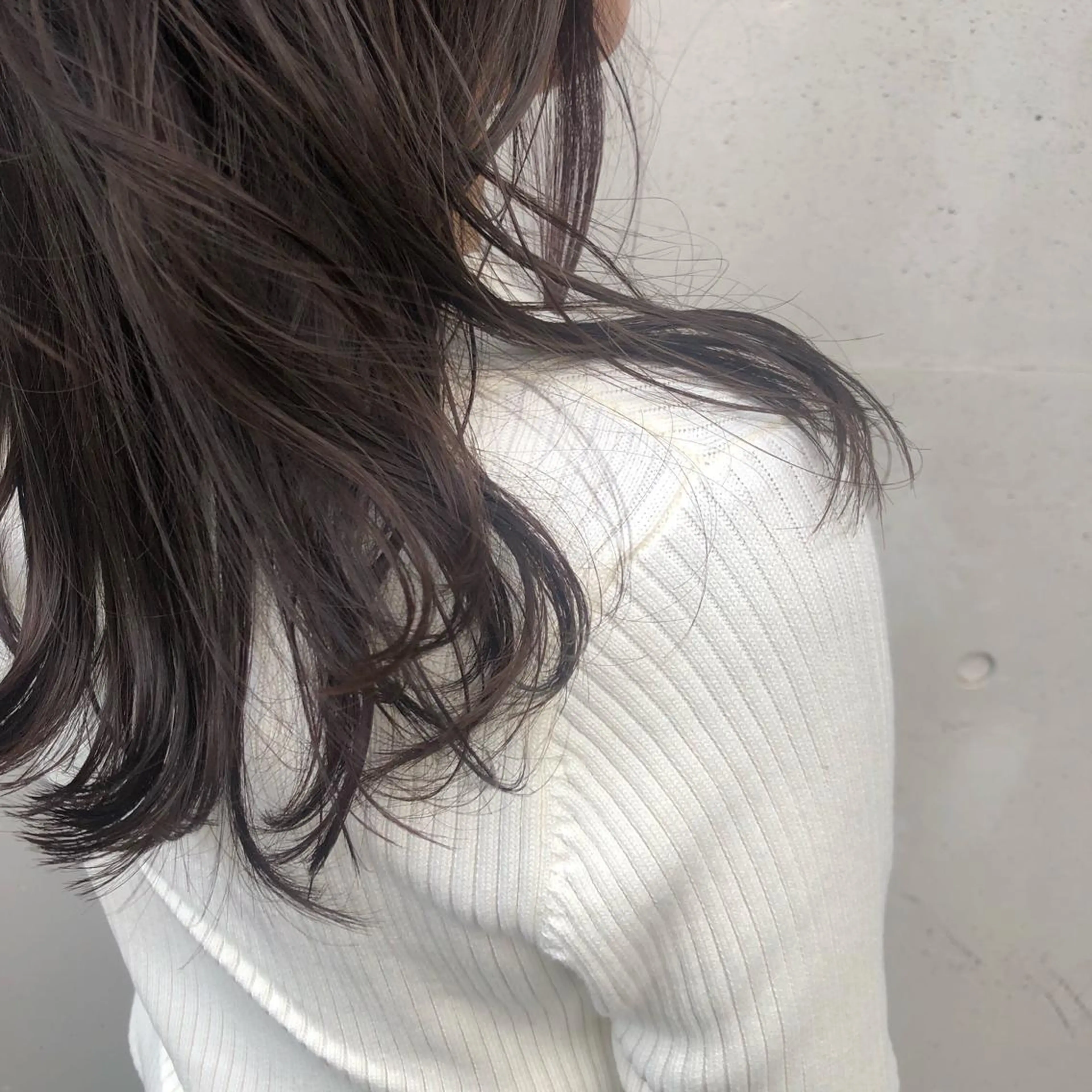 セミロング カラー グレージュ カット ヘアカラー トリートメント 酸性縮毛矯正🧴韓国 レイヤー/髪質改善のヘアスタイル