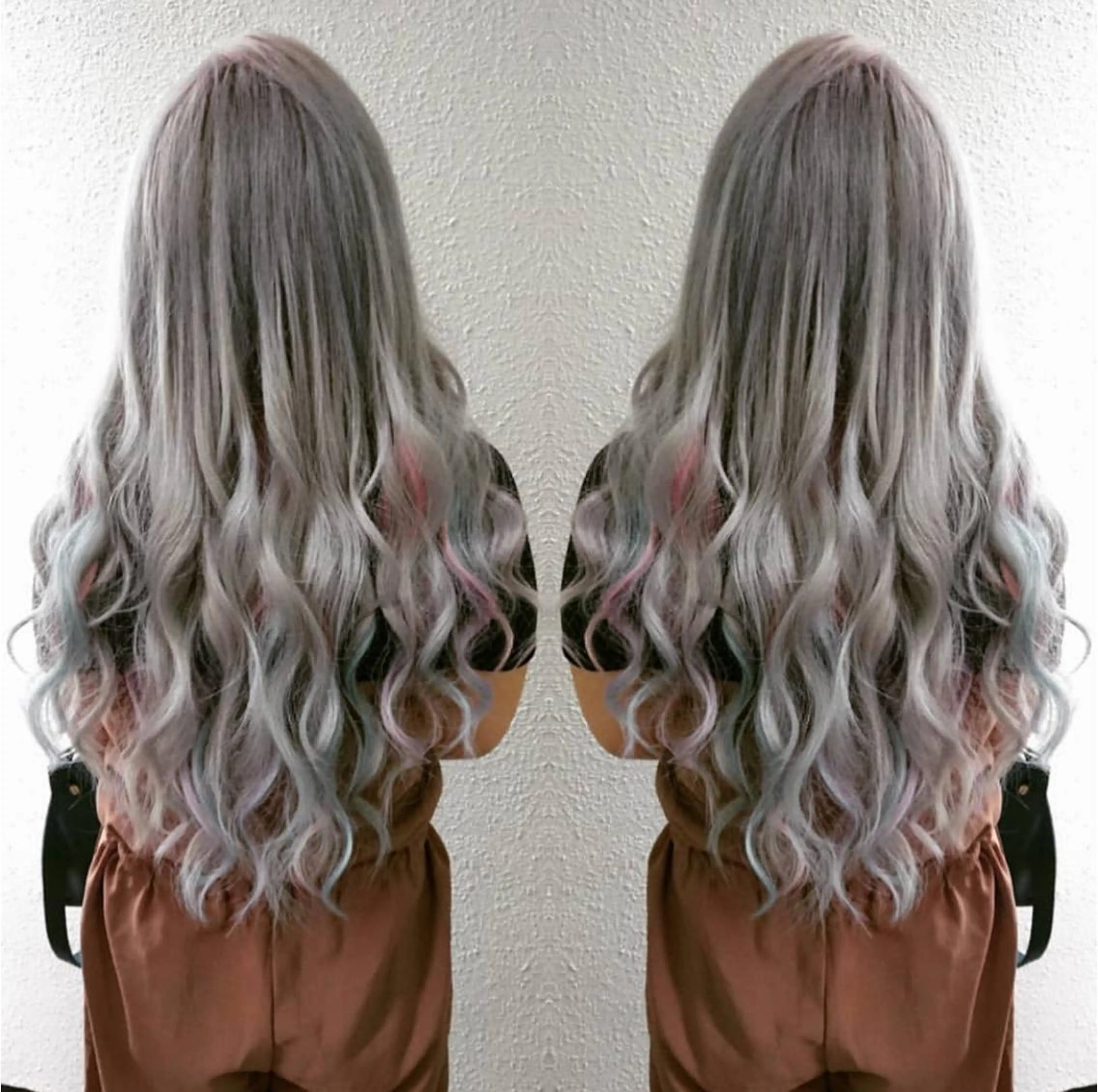 ロング カラー カット ヘアカラー トリートメント エクステ れん/ハイトーン /エクステ/韓国風のヘアスタイル