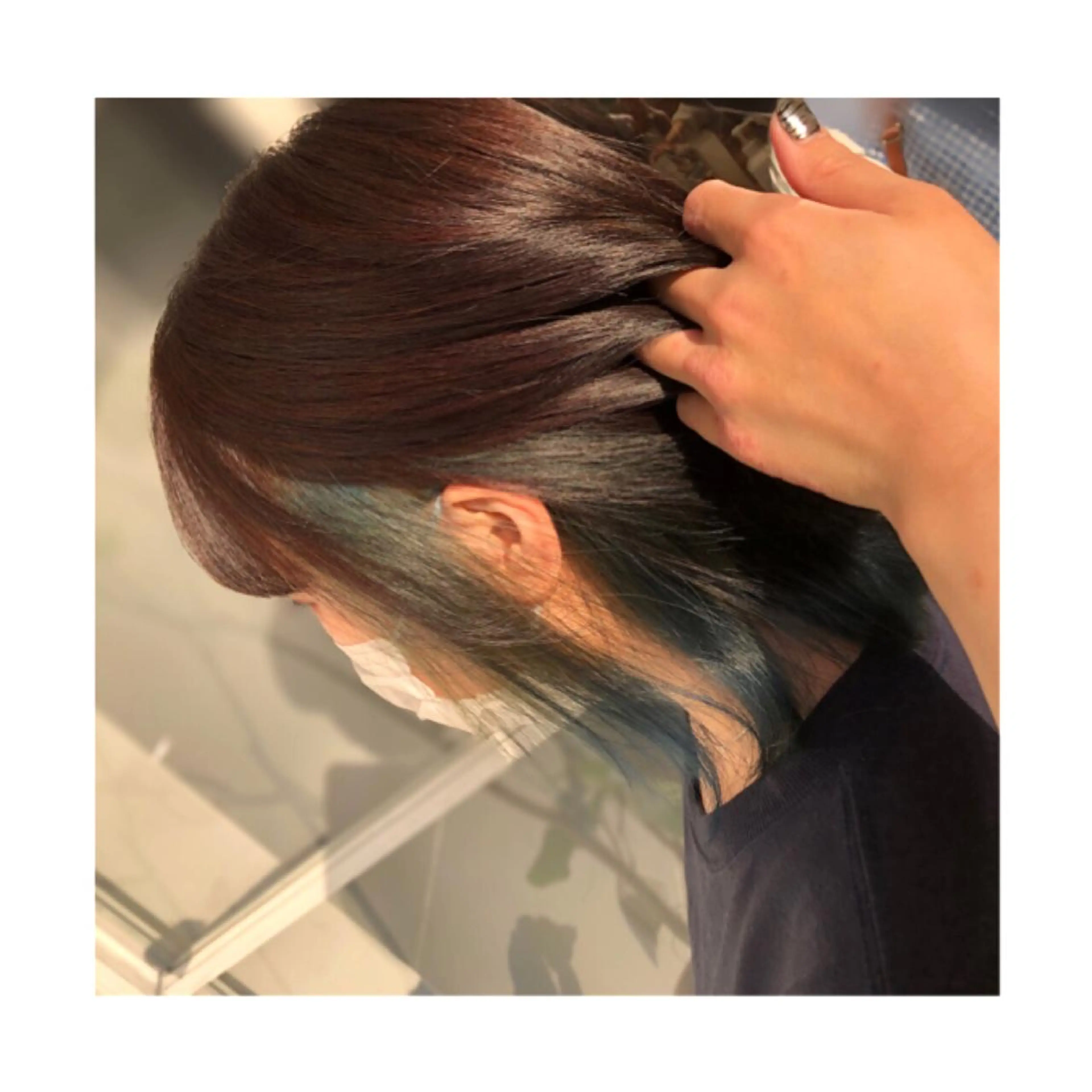 ショート カラー ブルーカラー インナーカラー ヘアカラー トリートメント まちだ ひとみのヘアスタイル