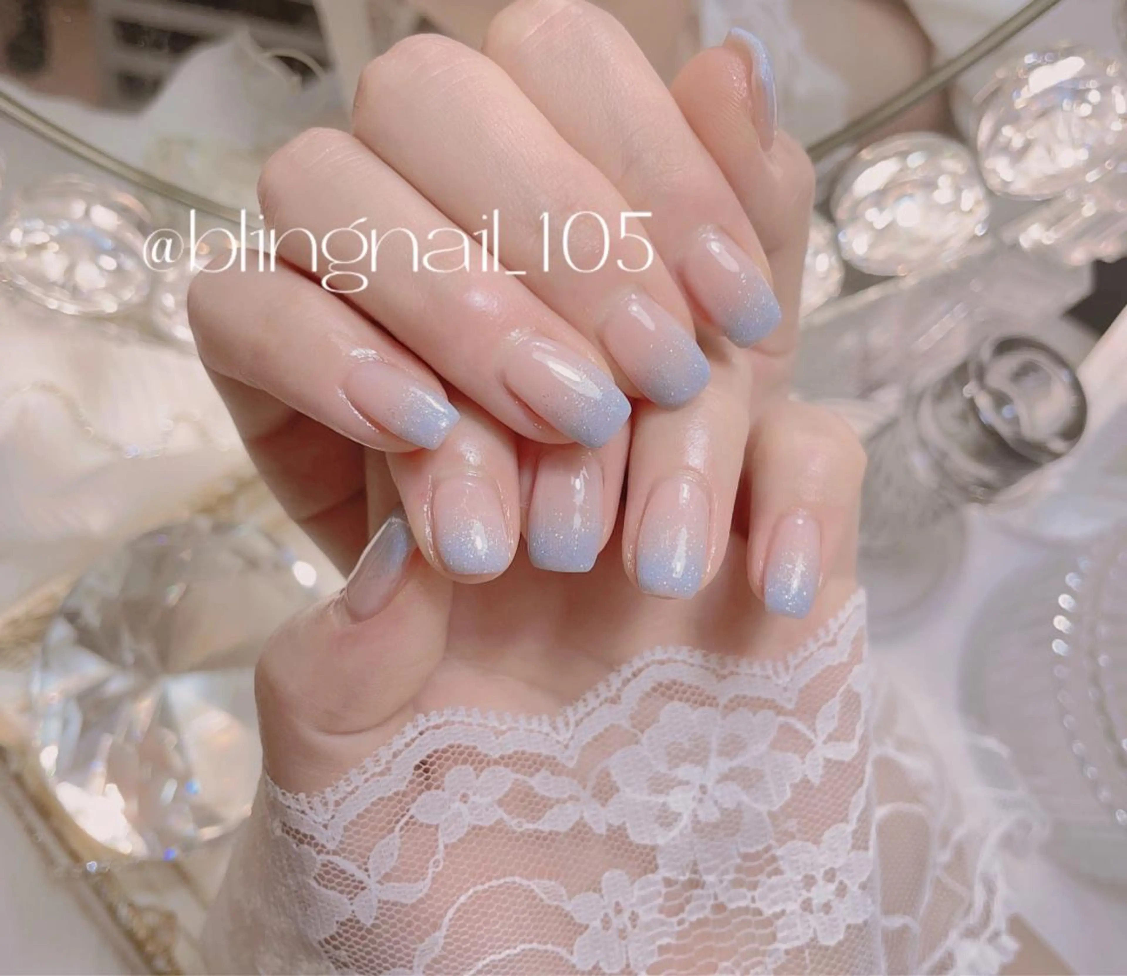 ネイル 23時まで❤︎韓国、 ワンホンネイルのネイルデザイン