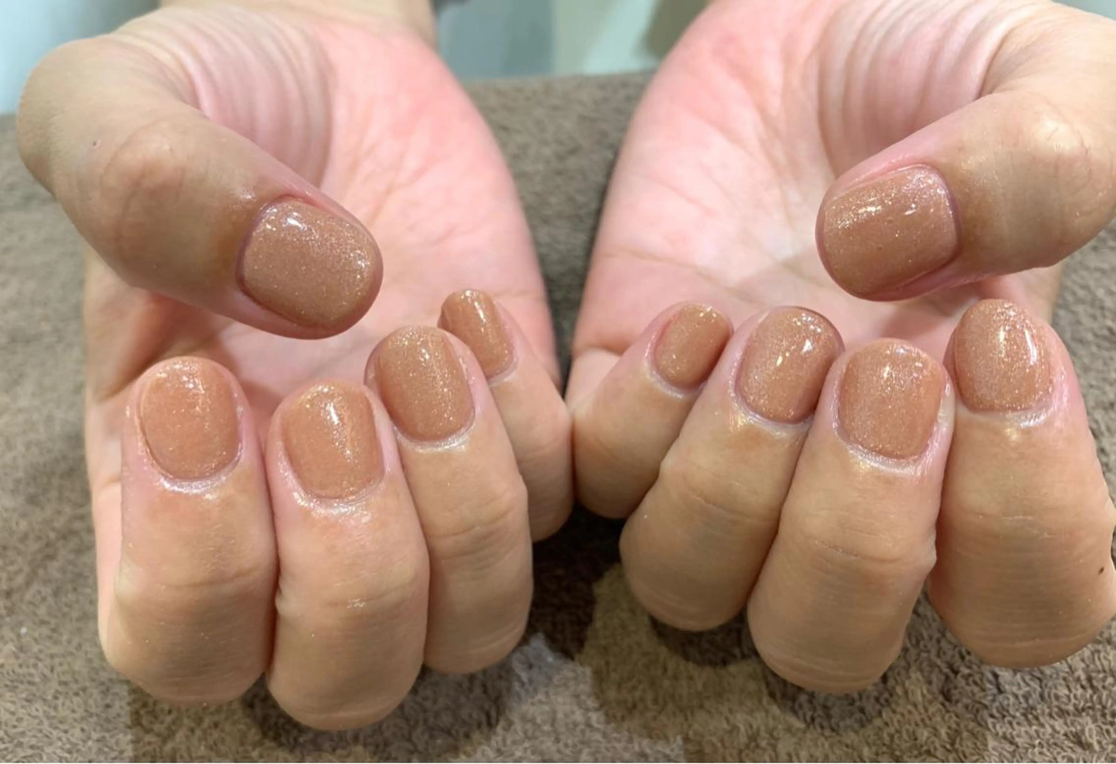 ネイル ラメ(グリッター) オレンジ nailAVANCE akariのネイルデザイン